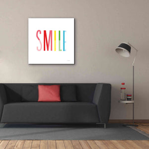 'Smile' by Ann Kelle Designs, Canvas Wall Art,37 x 37