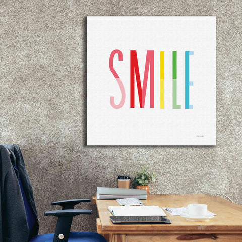 Image of 'Smile' by Ann Kelle Designs, Canvas Wall Art,37 x 37