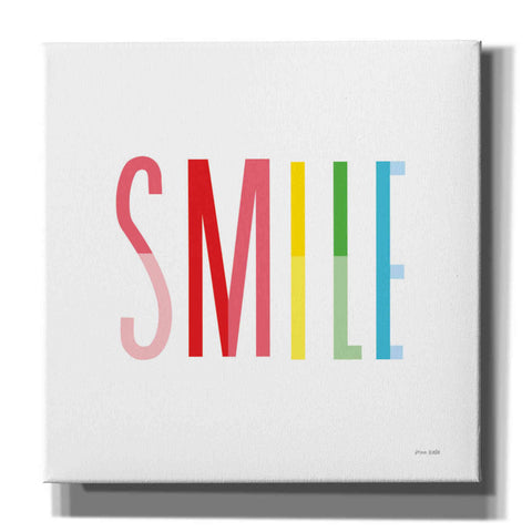 Image of 'Smile' by Ann Kelle Designs, Canvas Wall Art,12x12x1.1x0,18x18x1.1x0,26x26x1.74x0,37x37x1.74x0