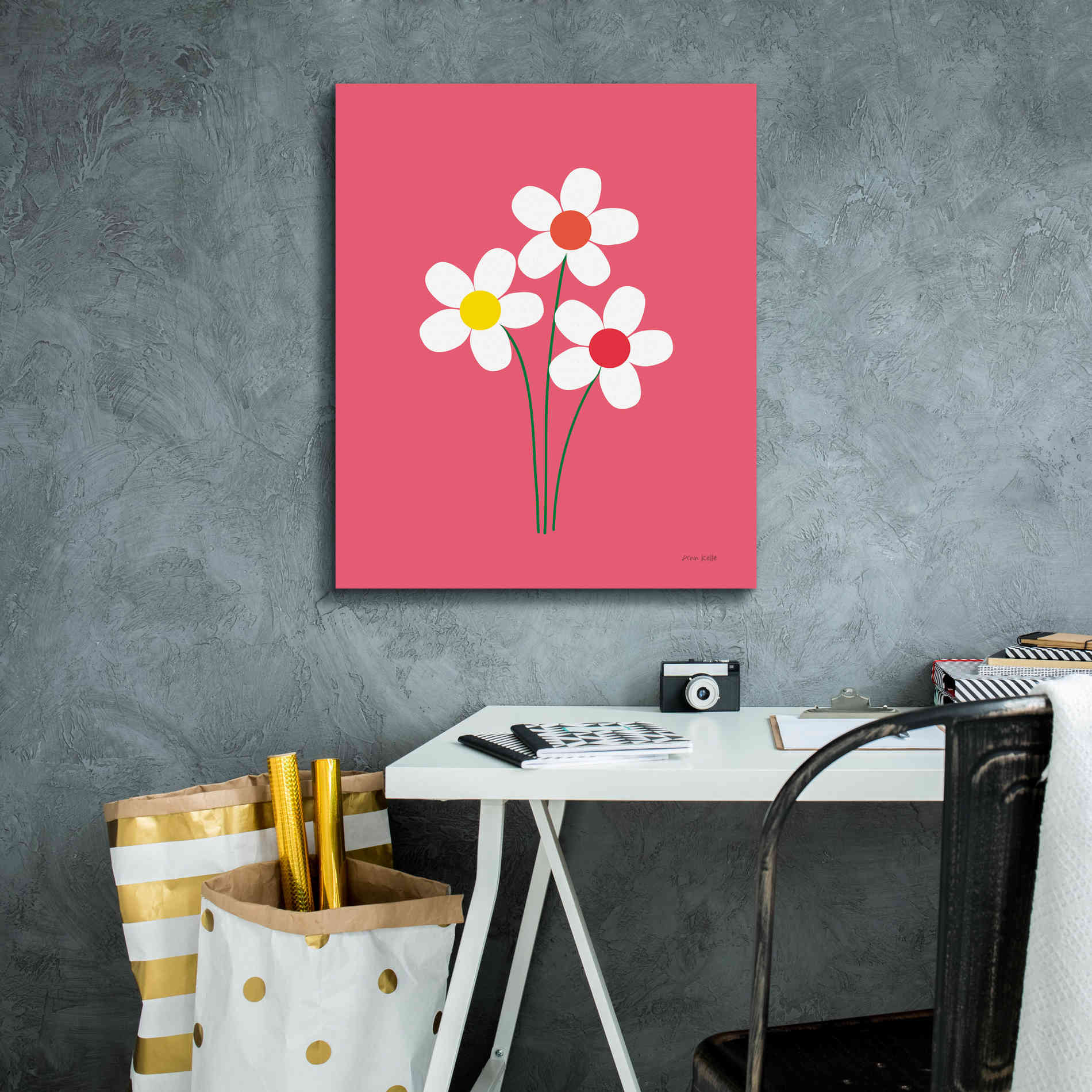 'Daisies I' by Ann Kelle Designs, Canvas Wall Art,20 x 24