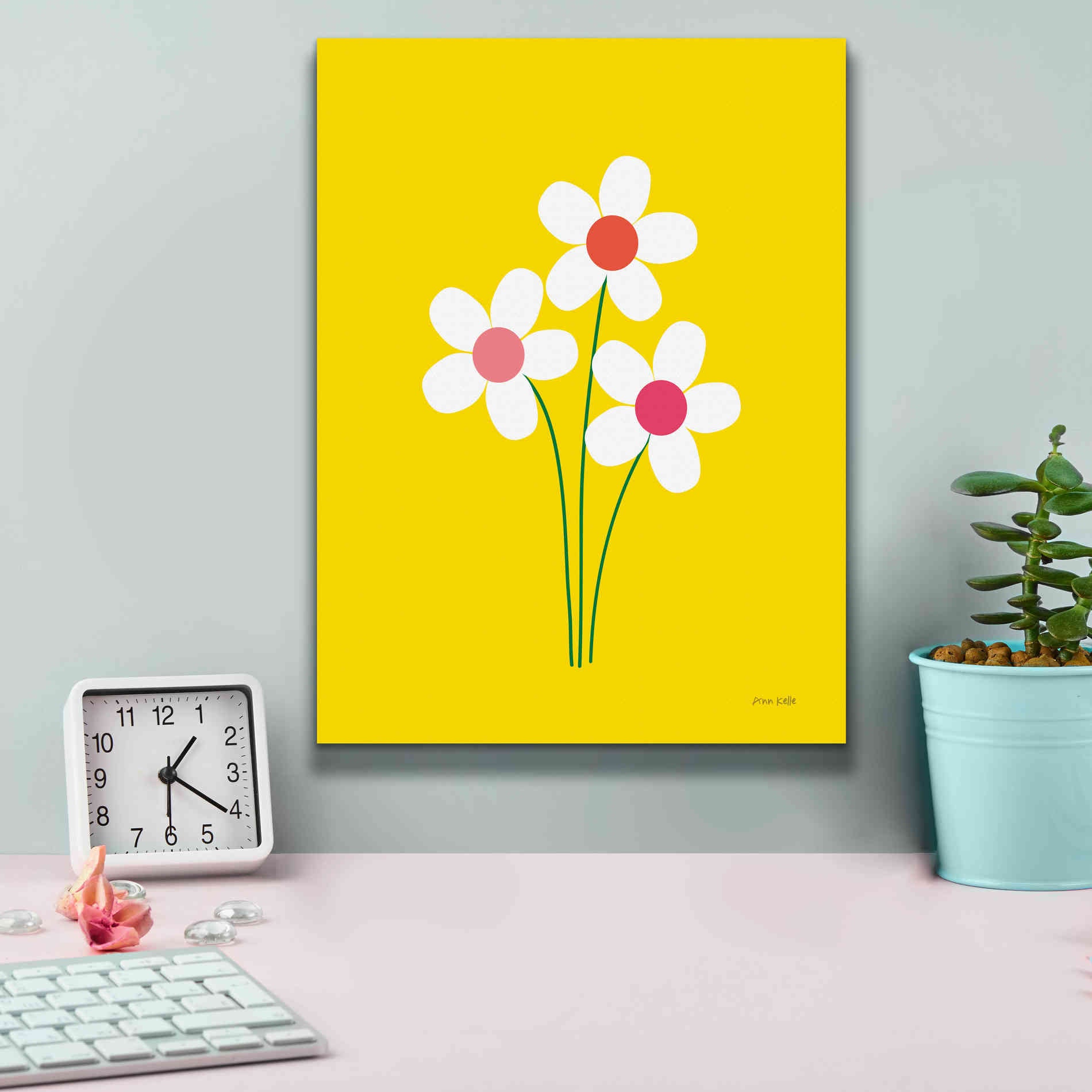 'Daisies II' by Ann Kelle Designs, Canvas Wall Art,12 x 16