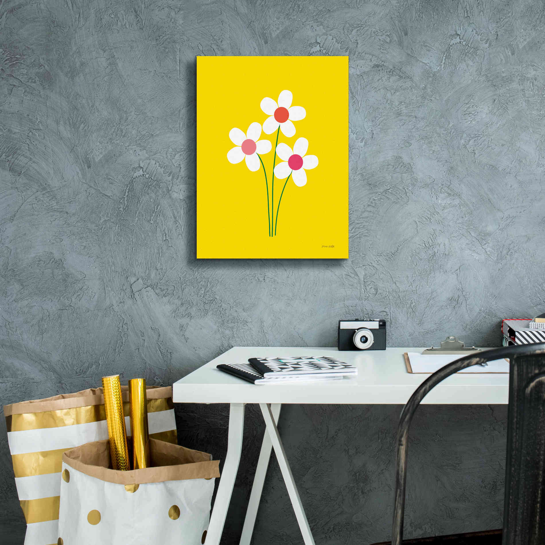 'Daisies II' by Ann Kelle Designs, Canvas Wall Art,12 x 16