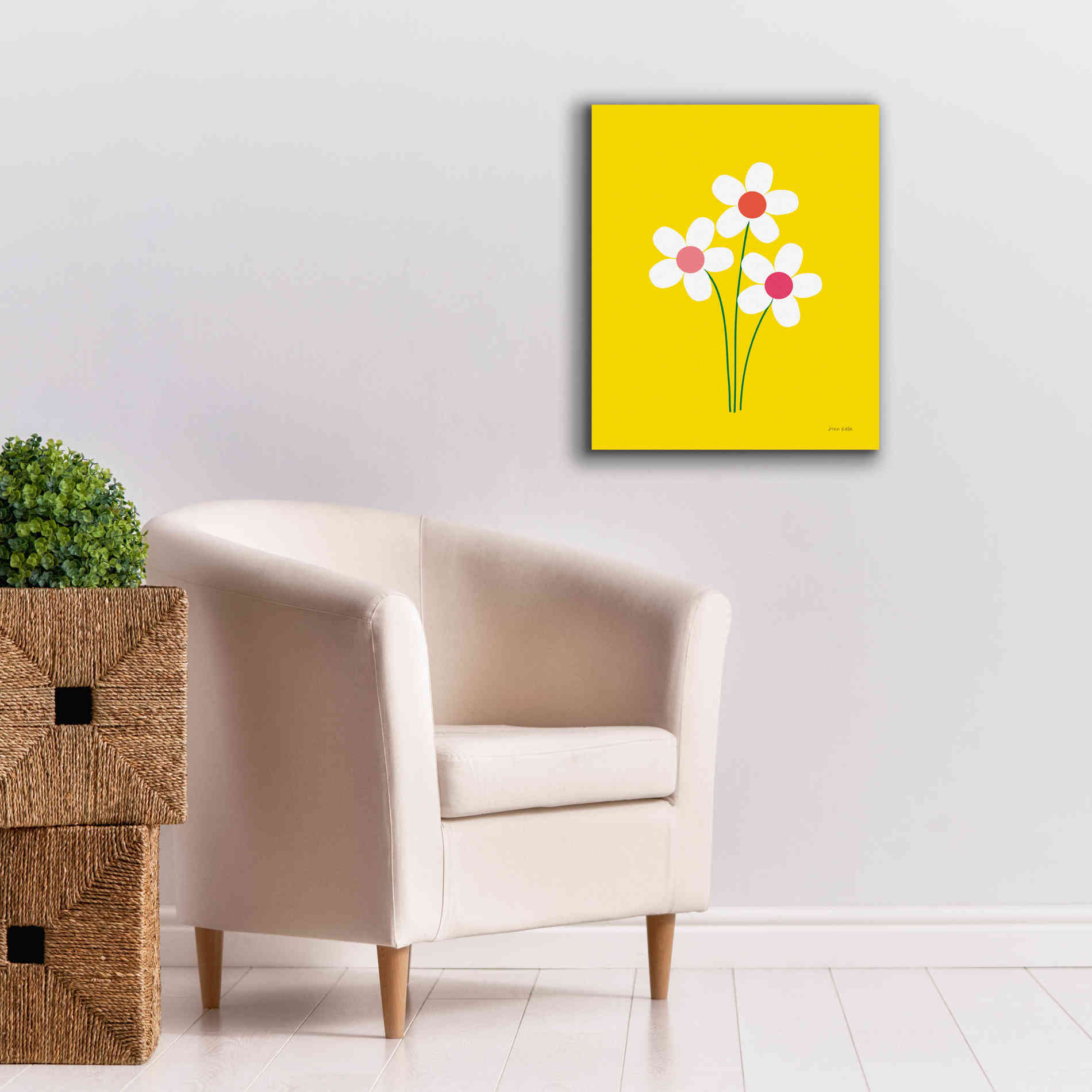 'Daisies II' by Ann Kelle Designs, Canvas Wall Art,20 x 24