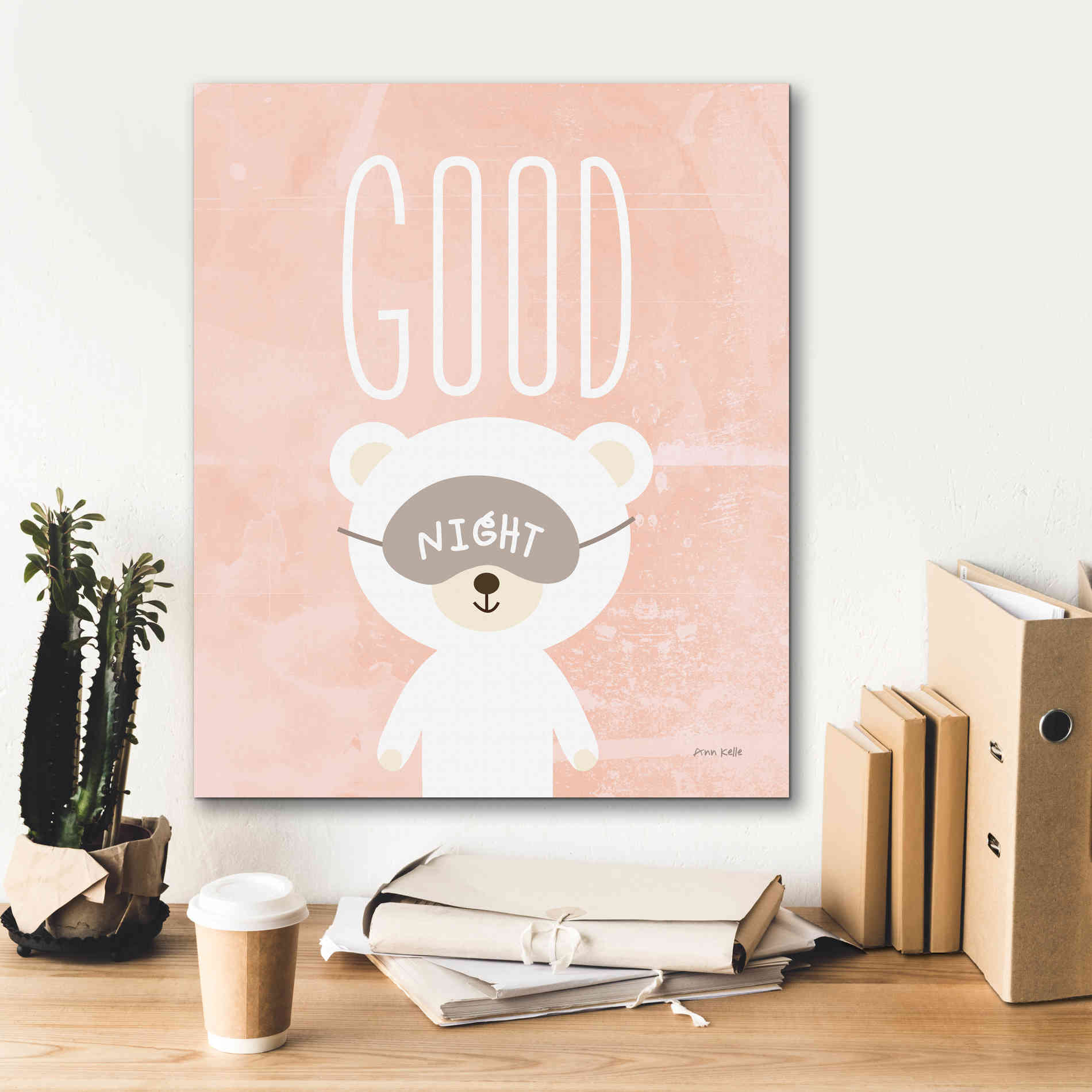 'Goodnight' by Ann Kelle Designs, Canvas Wall Art,20 x 24