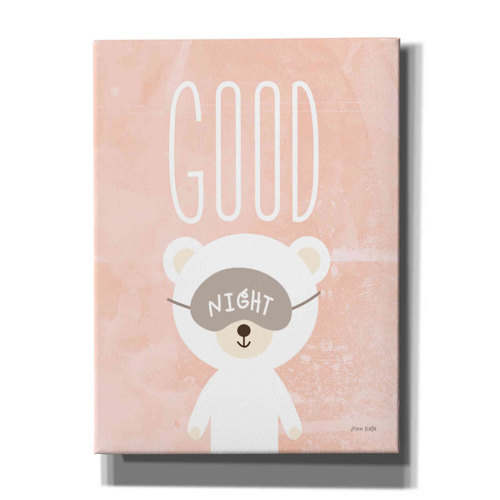 'Goodnight' by Ann Kelle Designs, Canvas Wall Art,12x16x1.1x0,20x24x1.1x0,26x30x1.74x0,40x54x1.74x0