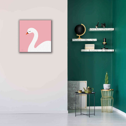 Image of 'Swan' by Ann Kelle Designs, Canvas Wall Art,26 x 26