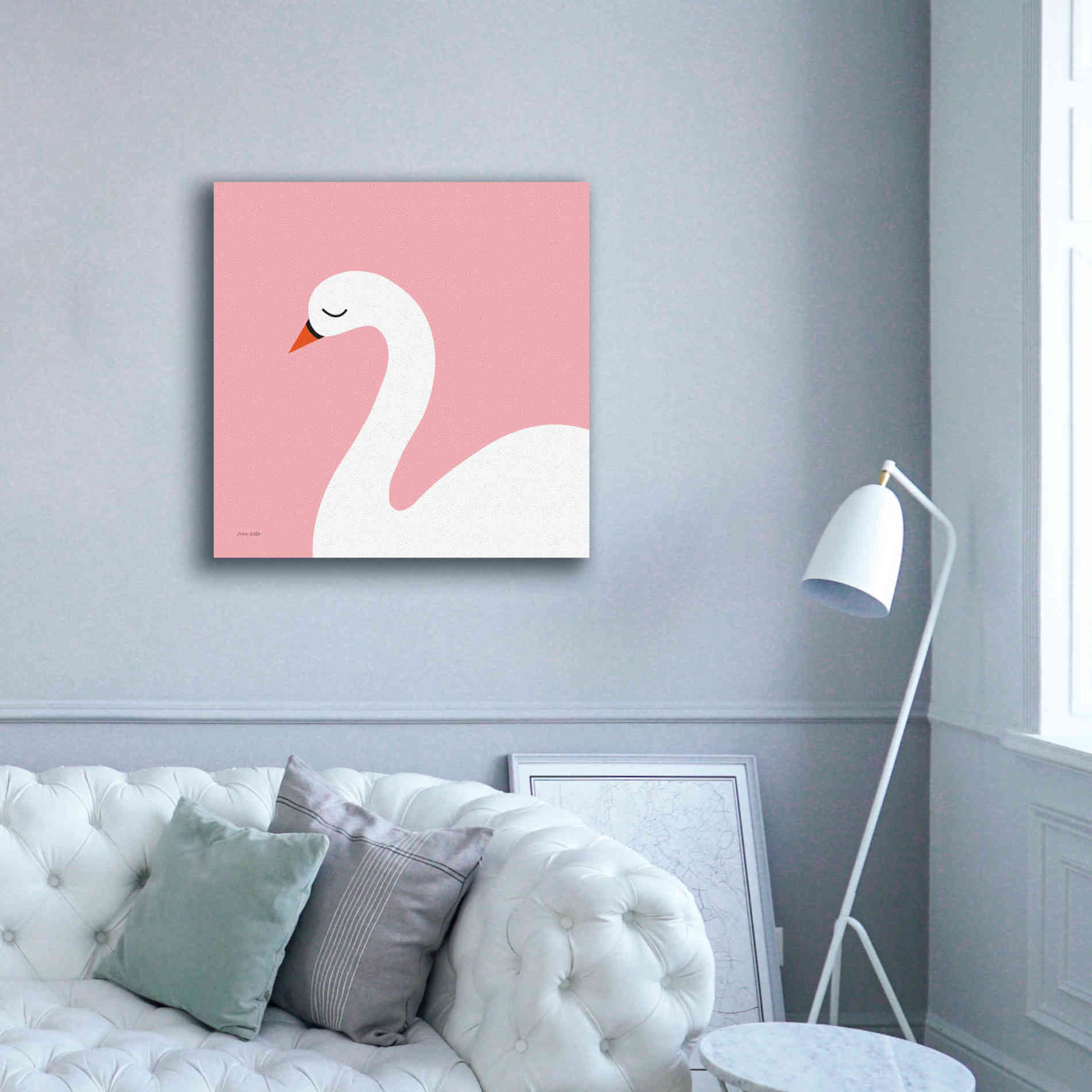 'Swan' by Ann Kelle Designs, Canvas Wall Art,37 x 37