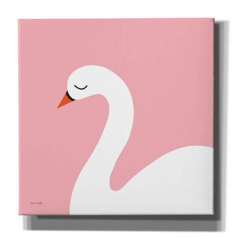 Image of 'Swan' by Ann Kelle Designs, Canvas Wall Art,12x12x1.1x0,18x18x1.1x0,26x26x1.74x0,37x37x1.74x0