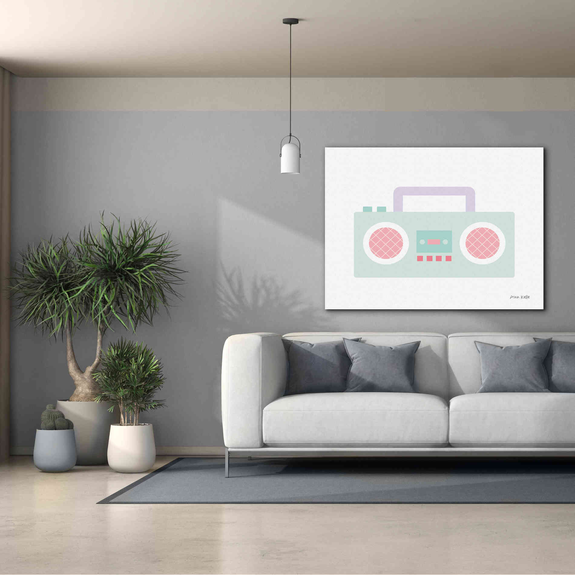 'Boombox' by Ann Kelle Designs, Canvas Wall Art,54 x 40