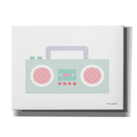 Image of 'Boombox' by Ann Kelle Designs, Canvas Wall Art,16x12x1.1x0,26x18x1.1x0,34x26x1.74x0,54x40x1.74x0