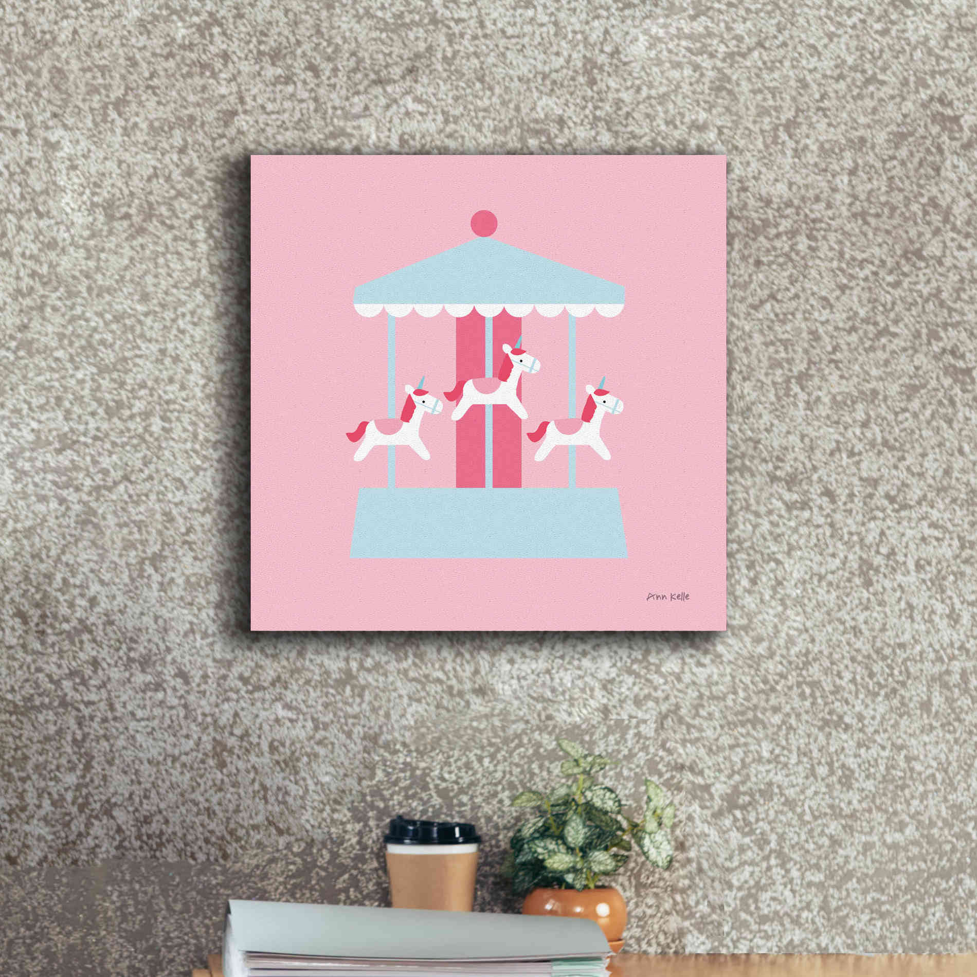 'Merry Go Round' by Ann Kelle Designs, Canvas Wall Art,18 x 18