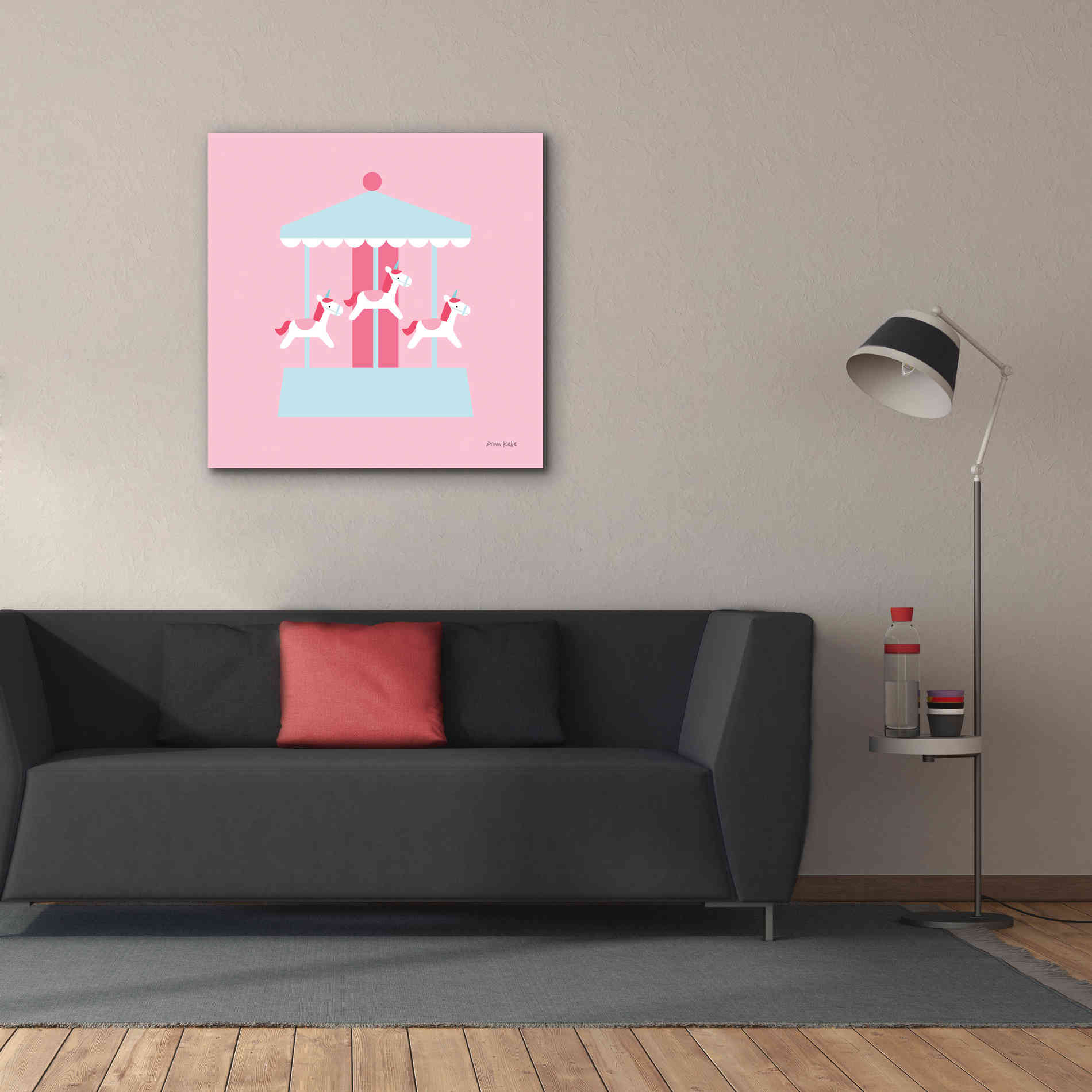 'Merry Go Round' by Ann Kelle Designs, Canvas Wall Art,37 x 37