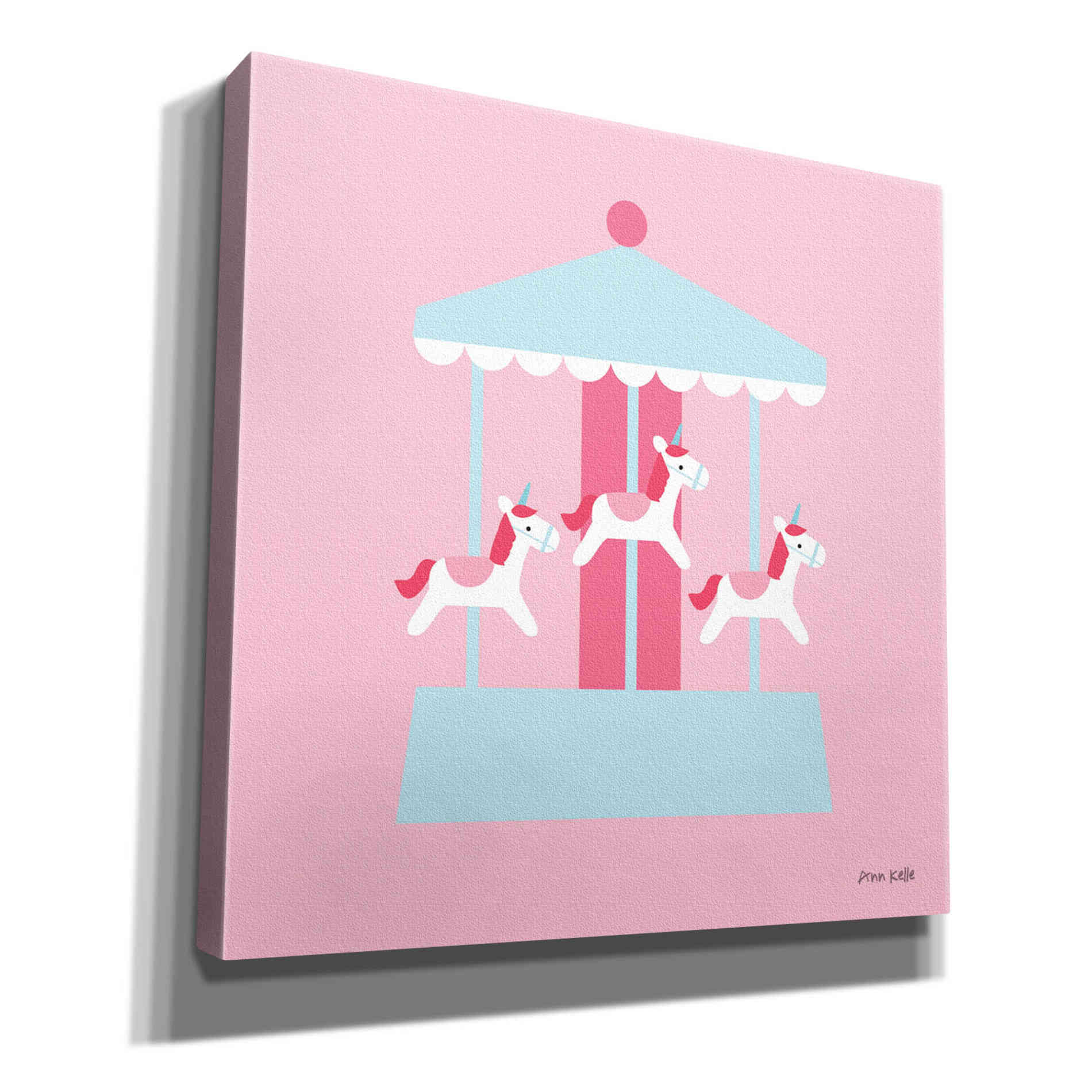 'Merry Go Round' by Ann Kelle Designs, Canvas Wall Art,12x12x1.1x0,18x18x1.1x0,26x26x1.74x0,37x37x1.74x0