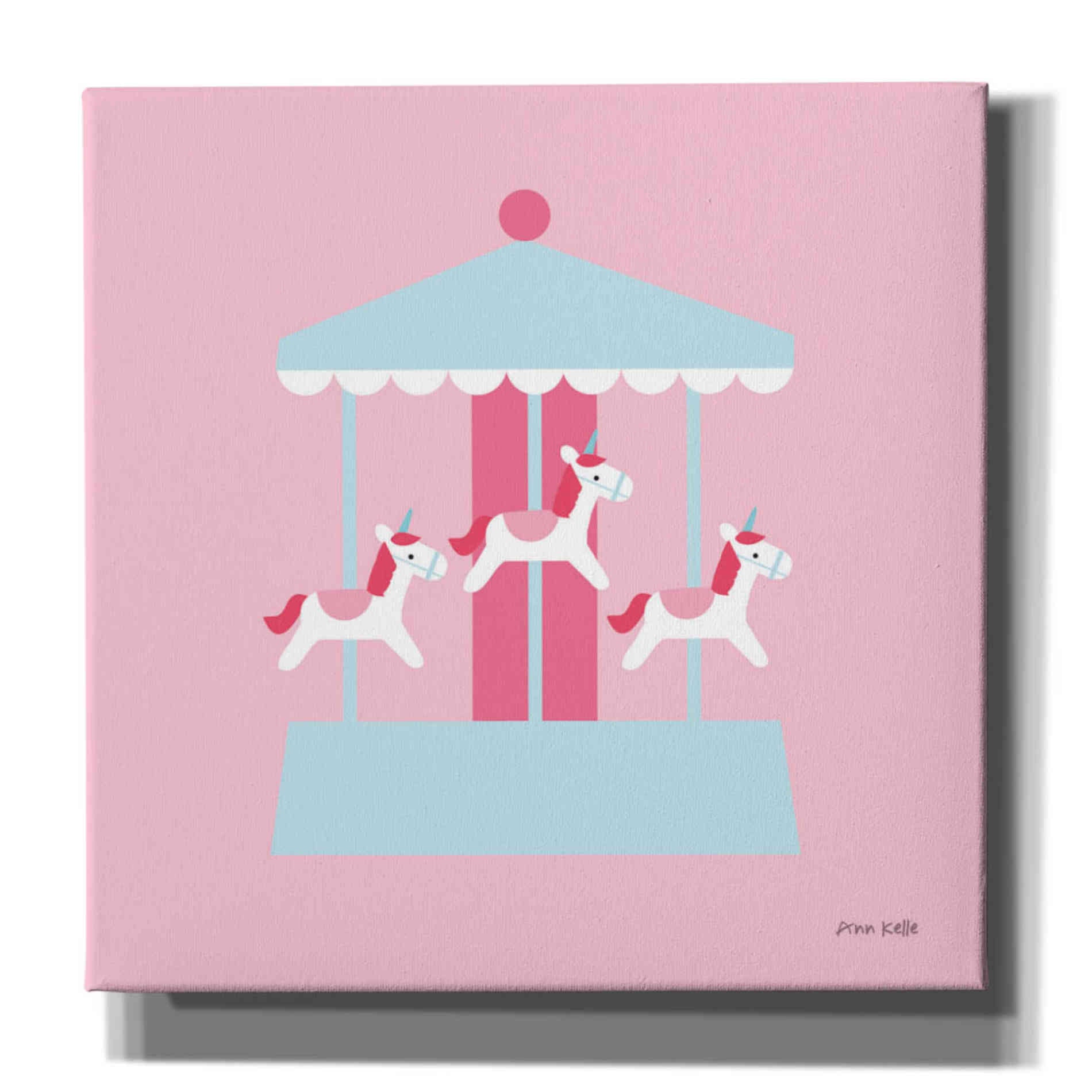 'Merry Go Round' by Ann Kelle Designs, Canvas Wall Art,12x12x1.1x0,18x18x1.1x0,26x26x1.74x0,37x37x1.74x0