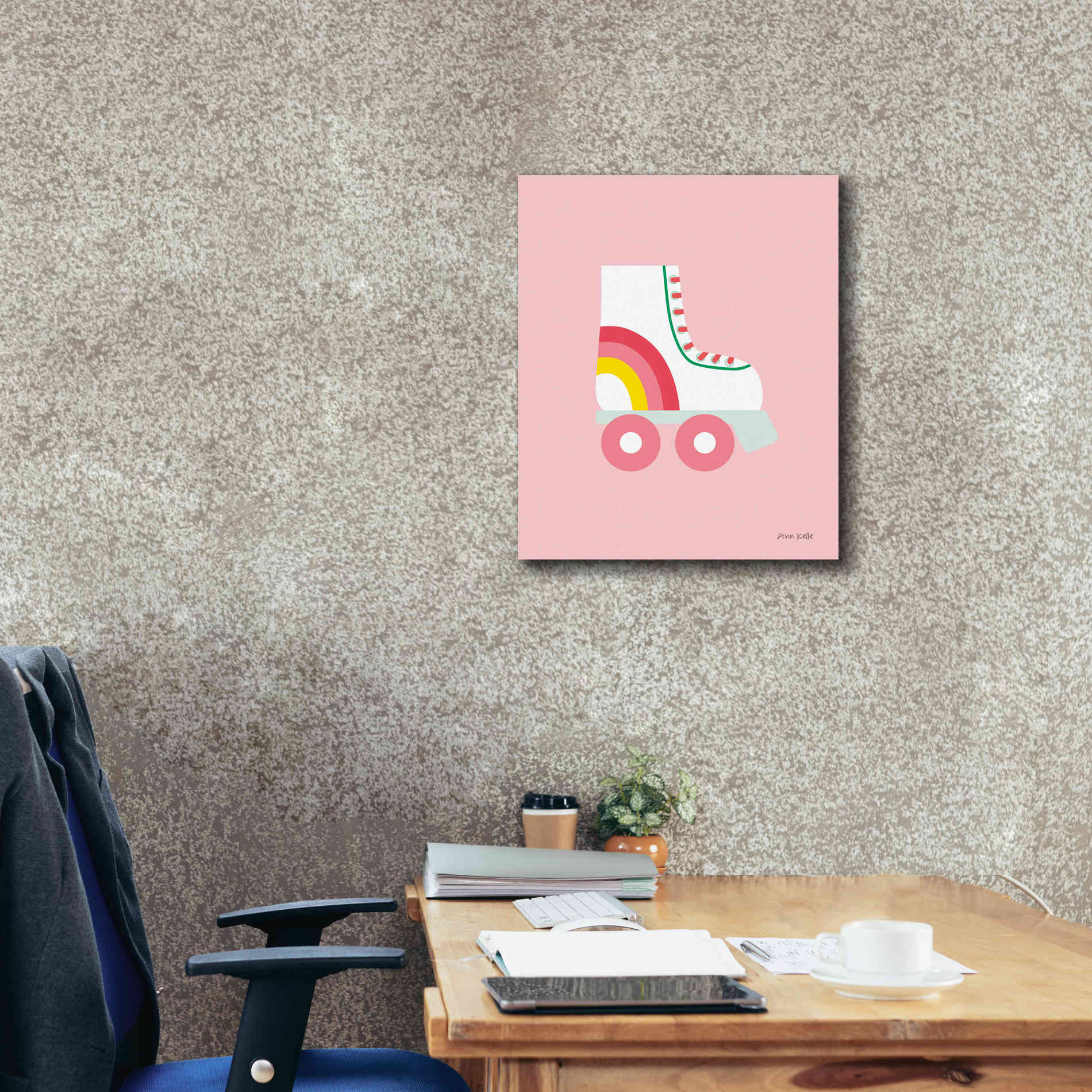 'Rollerskate' by Ann Kelle Designs, Canvas Wall Art,20 x 24