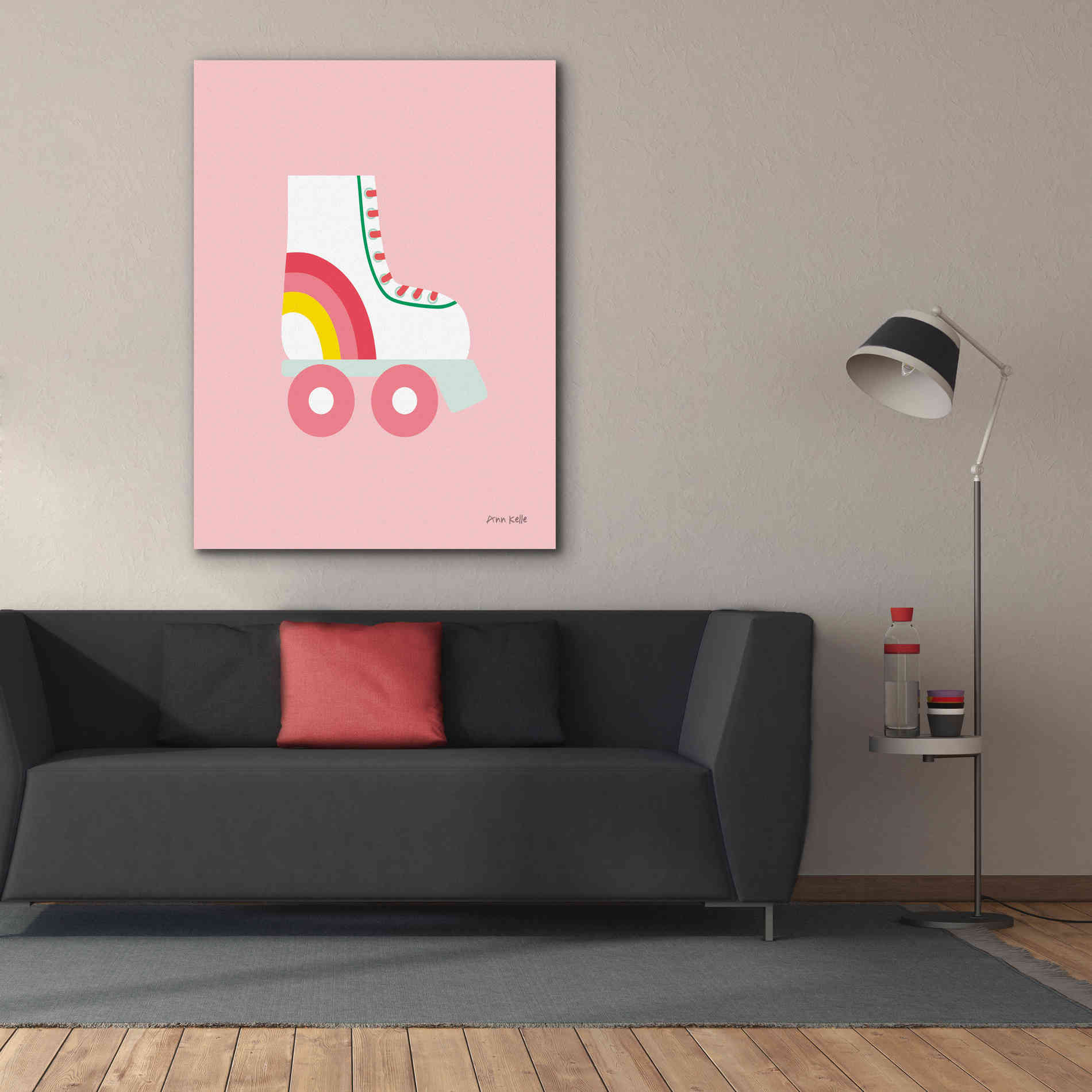 'Rollerskate' by Ann Kelle Designs, Canvas Wall Art,40 x 54