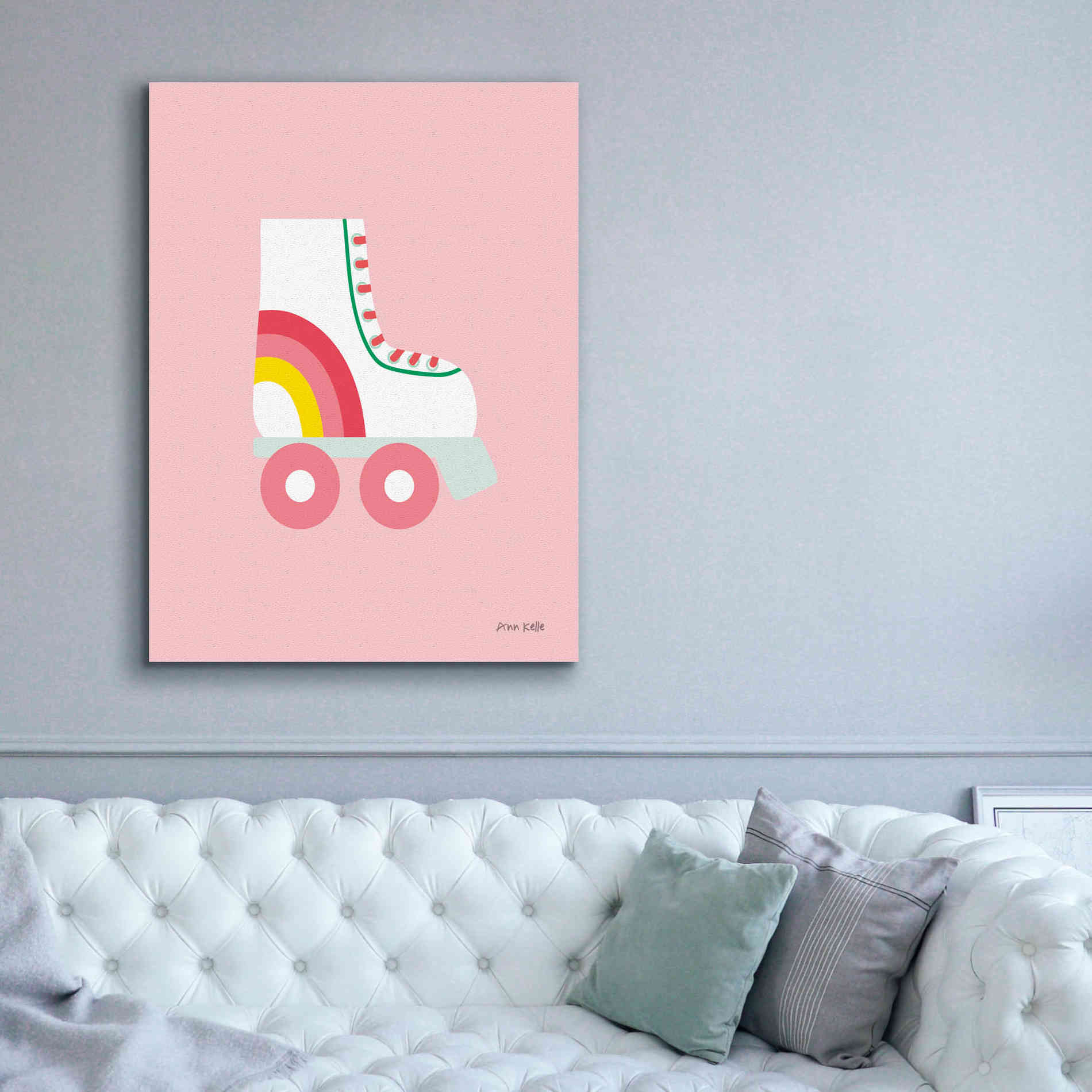 'Rollerskate' by Ann Kelle Designs, Canvas Wall Art,40 x 54