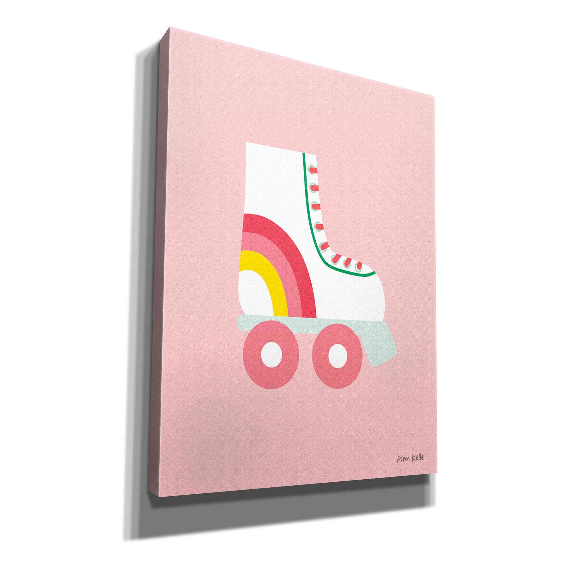 'Rollerskate' by Ann Kelle Designs, Canvas Wall Art,12x16x1.1x0,20x24x1.1x0,26x30x1.74x0,40x54x1.74x0