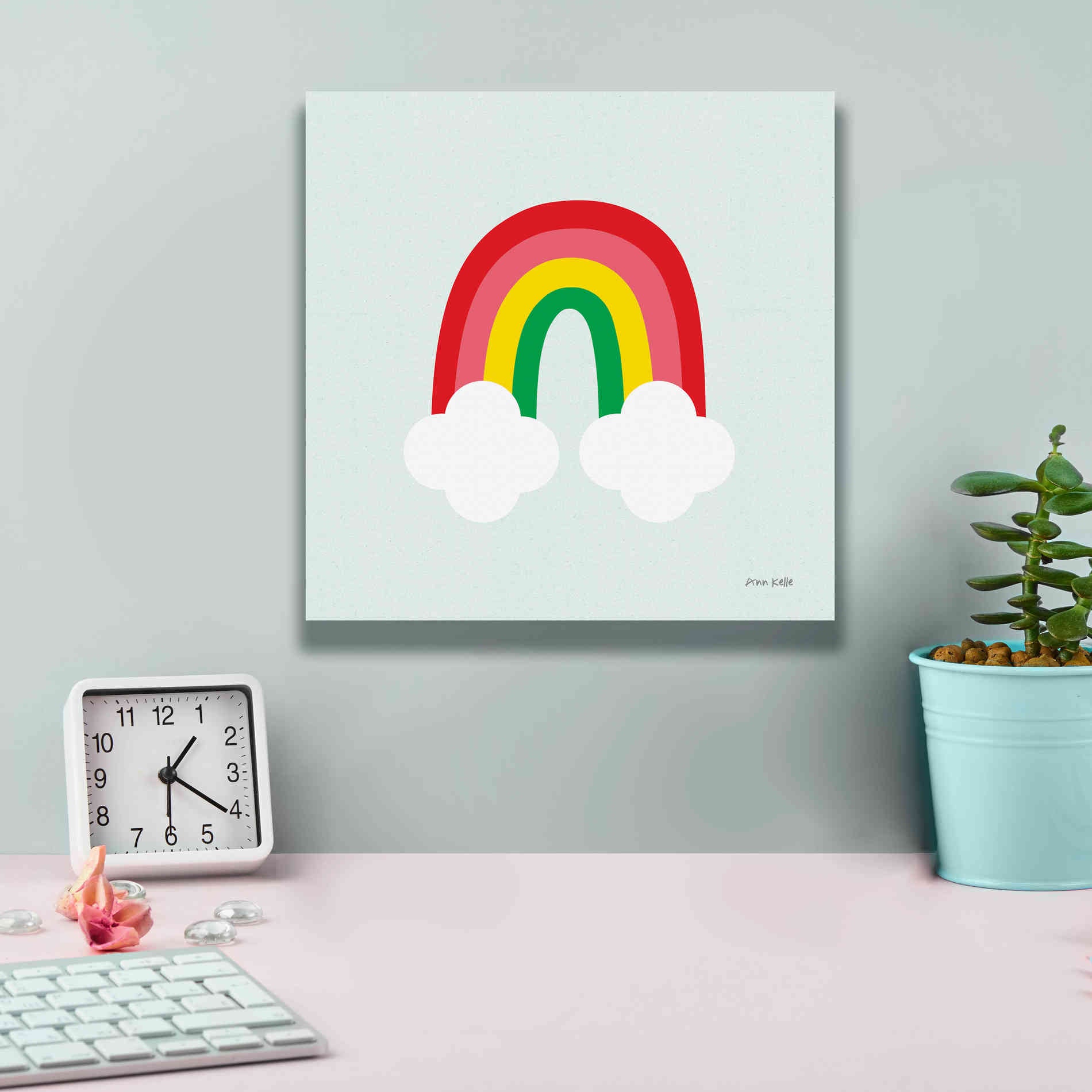 'Bright Rainbow I' by Ann Kelle Designs, Canvas Wall Art,12 x 12