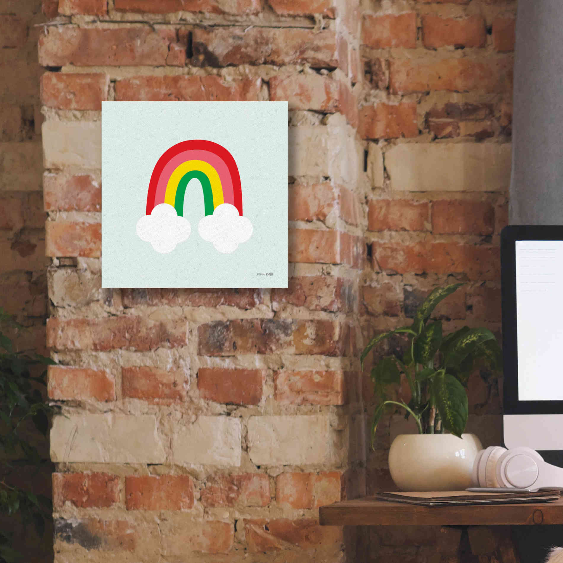 'Bright Rainbow I' by Ann Kelle Designs, Canvas Wall Art,12 x 12