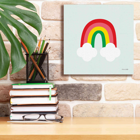 Image of 'Bright Rainbow I' by Ann Kelle Designs, Canvas Wall Art,12 x 12