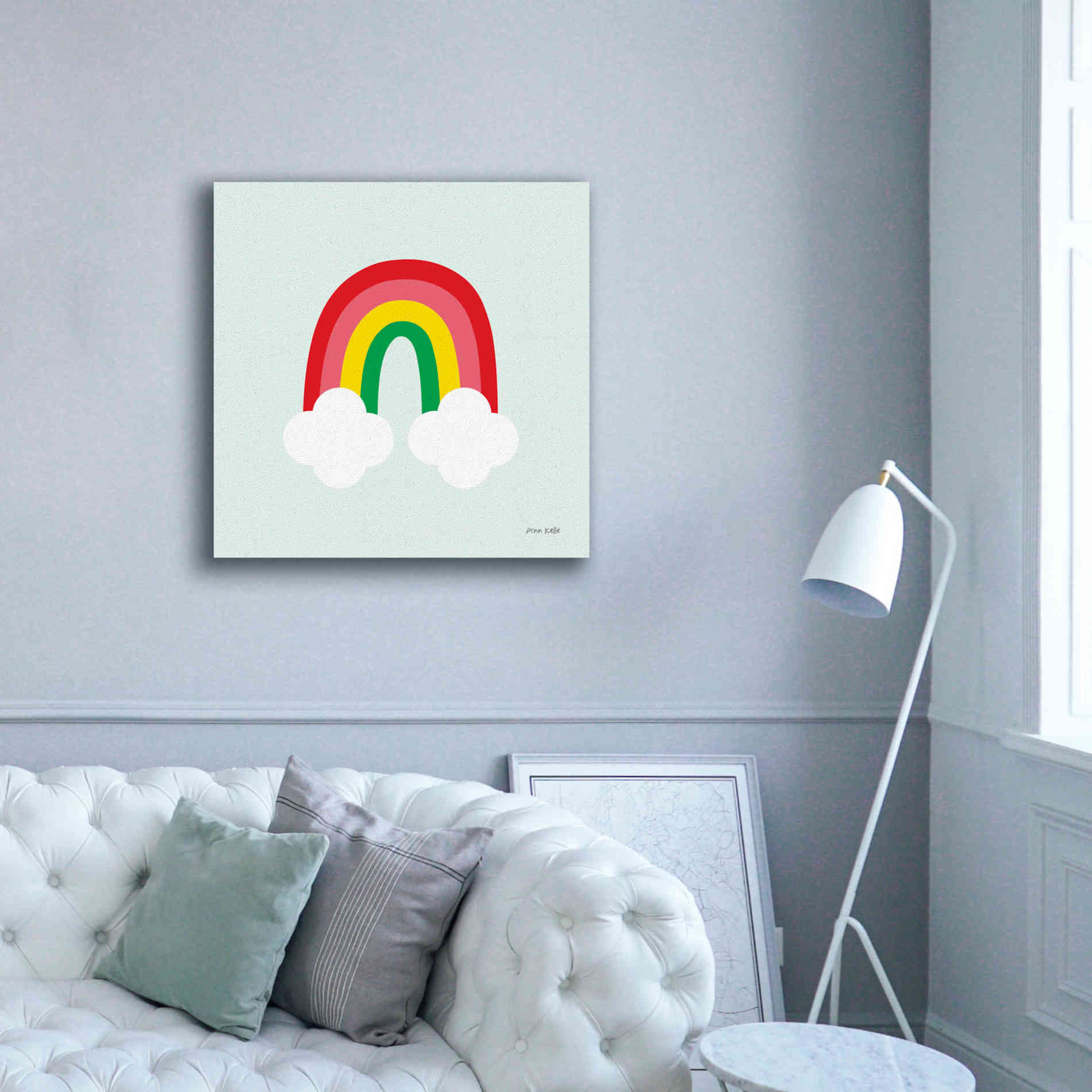 'Bright Rainbow I' by Ann Kelle Designs, Canvas Wall Art,37 x 37