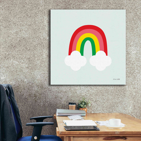 Image of 'Bright Rainbow I' by Ann Kelle Designs, Canvas Wall Art,37 x 37