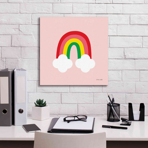 Image of 'Bright Rainbow II' by Ann Kelle Designs, Canvas Wall Art,18 x 18