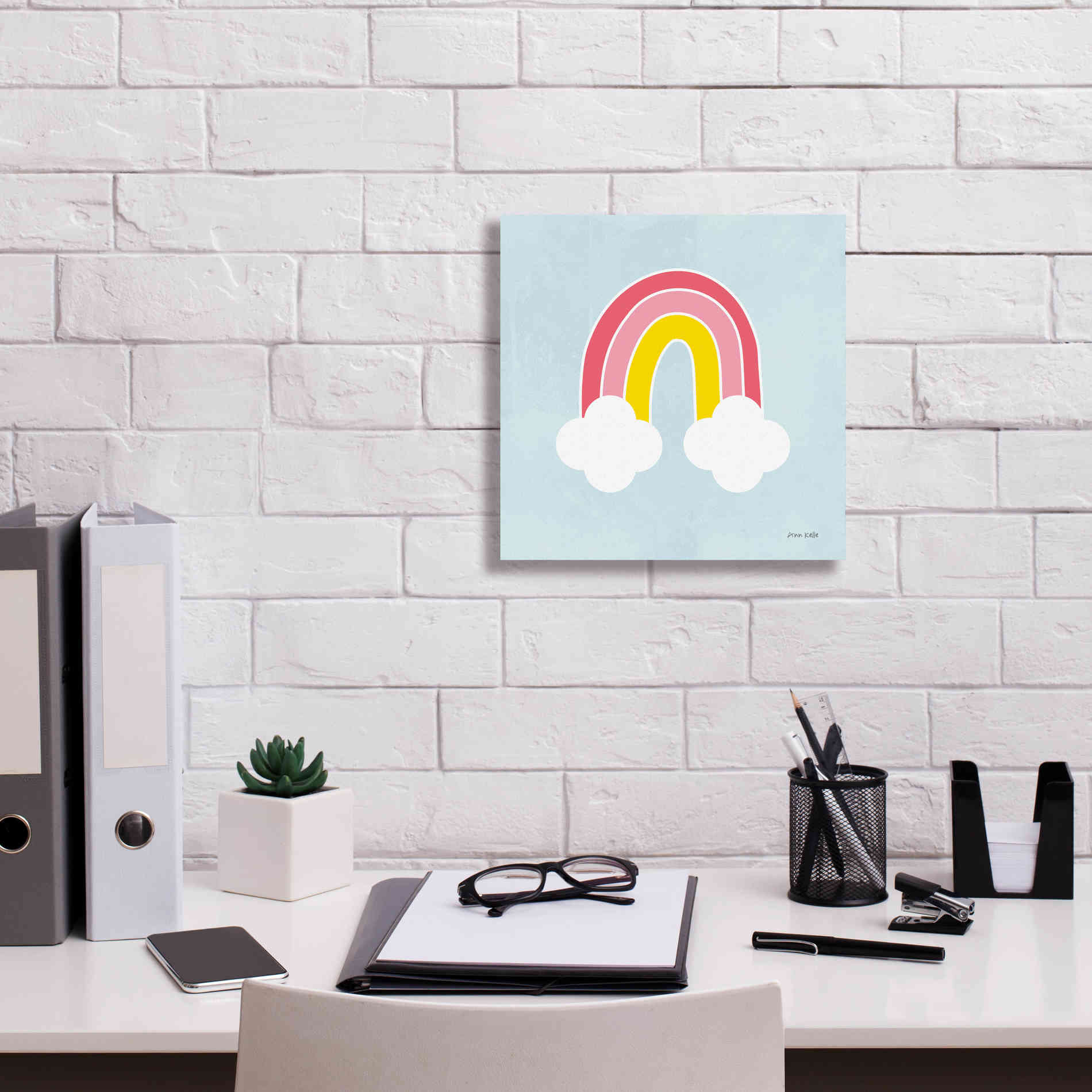 'Her Rainbow' by Ann Kelle Designs, Canvas Wall Art,12 x 12