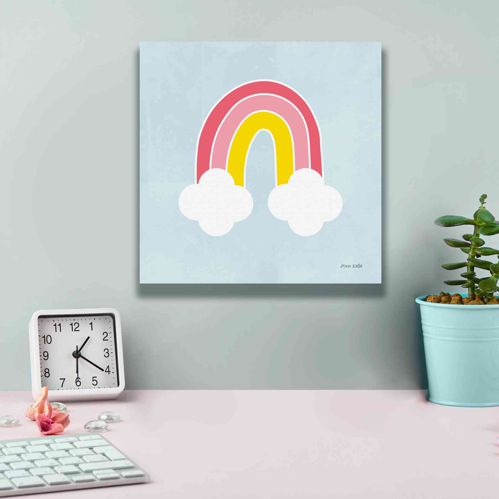 'Her Rainbow' by Ann Kelle Designs, Canvas Wall Art,12 x 12