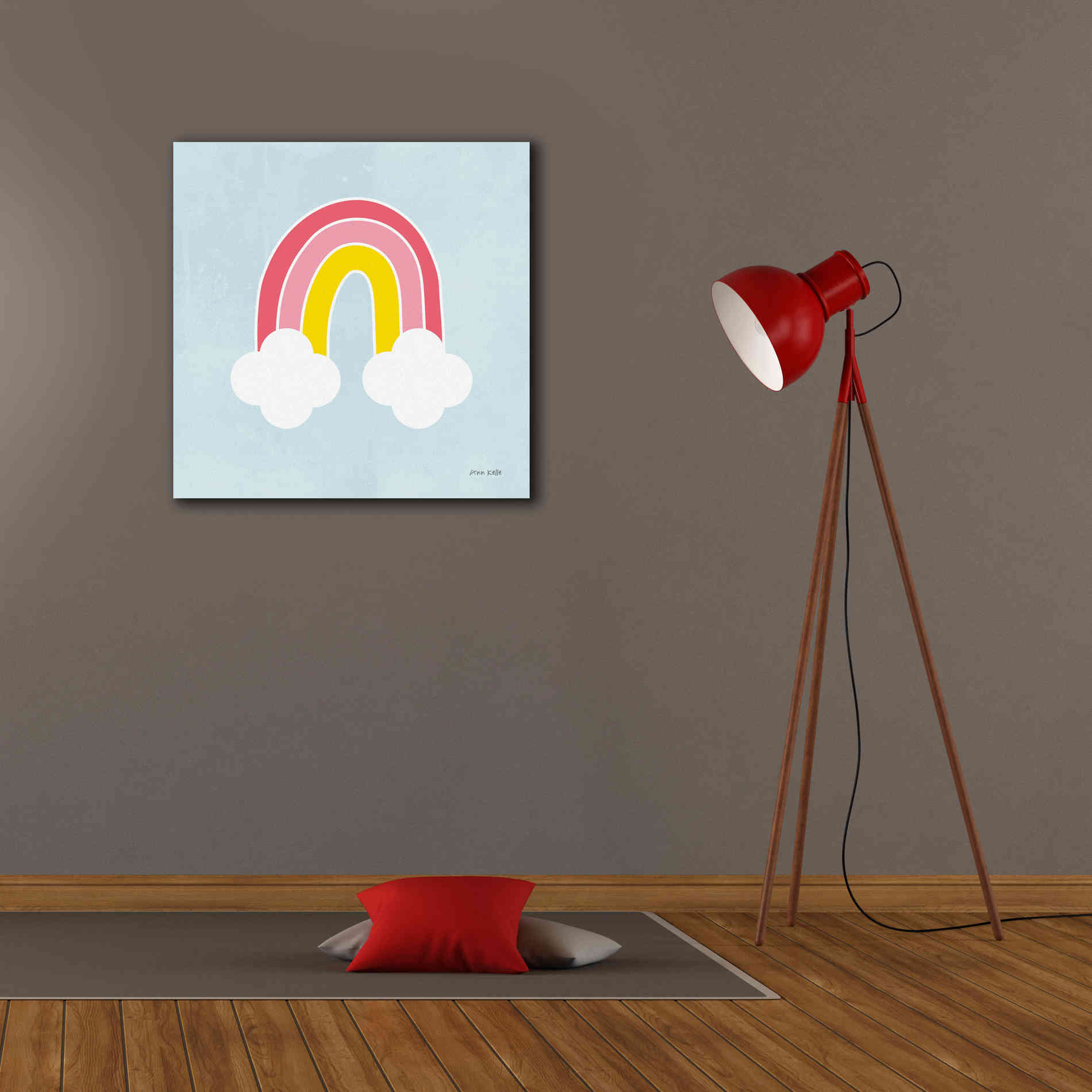 'Her Rainbow' by Ann Kelle Designs, Canvas Wall Art,26 x 26