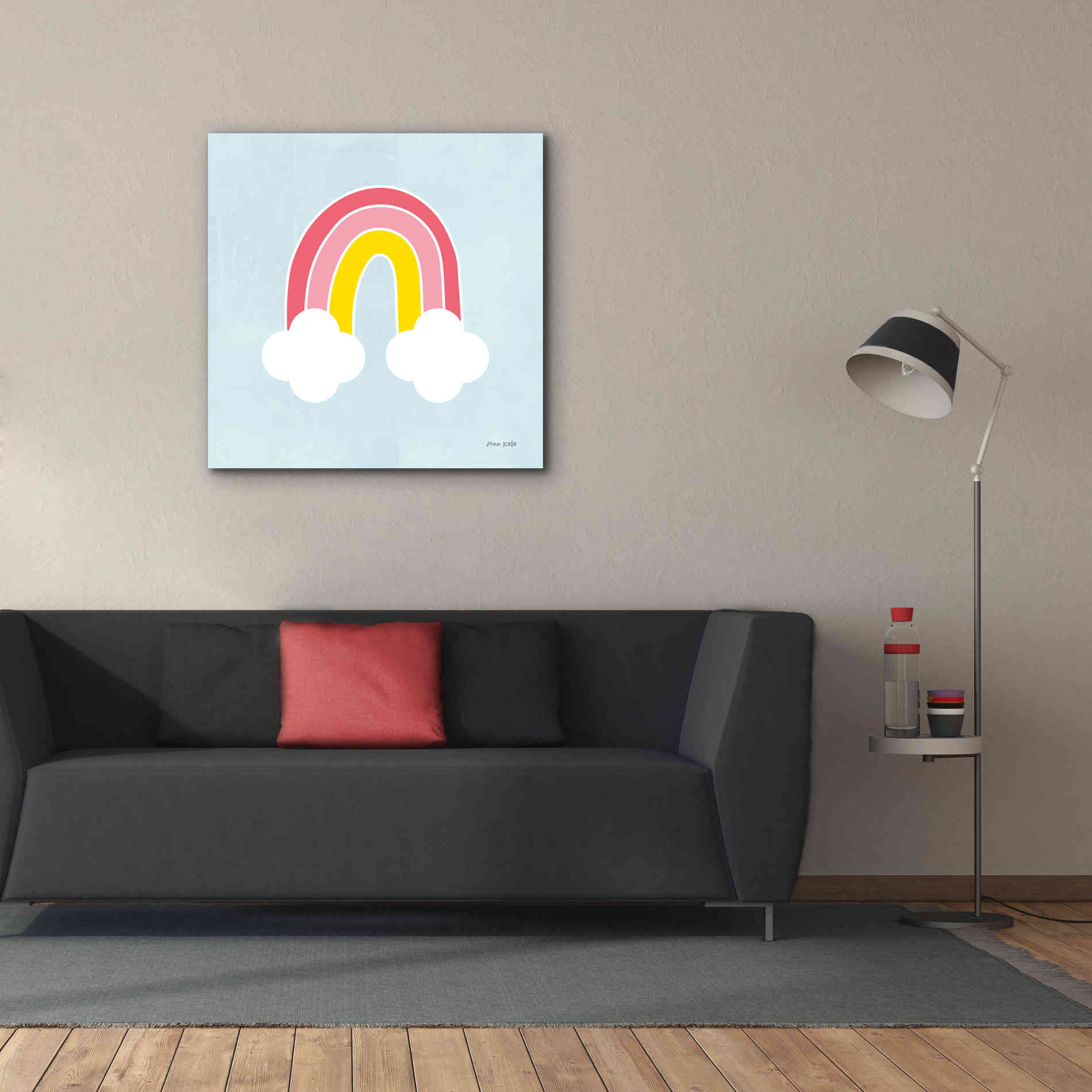 'Her Rainbow' by Ann Kelle Designs, Canvas Wall Art,37 x 37