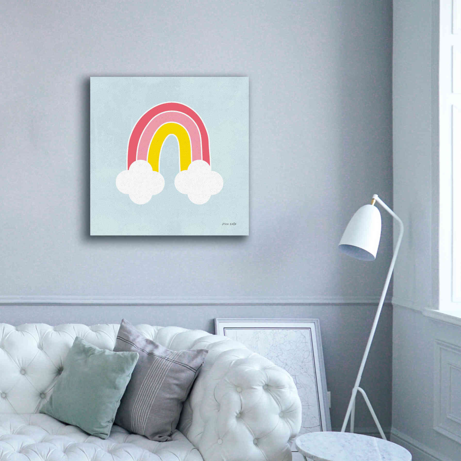 'Her Rainbow' by Ann Kelle Designs, Canvas Wall Art,37 x 37