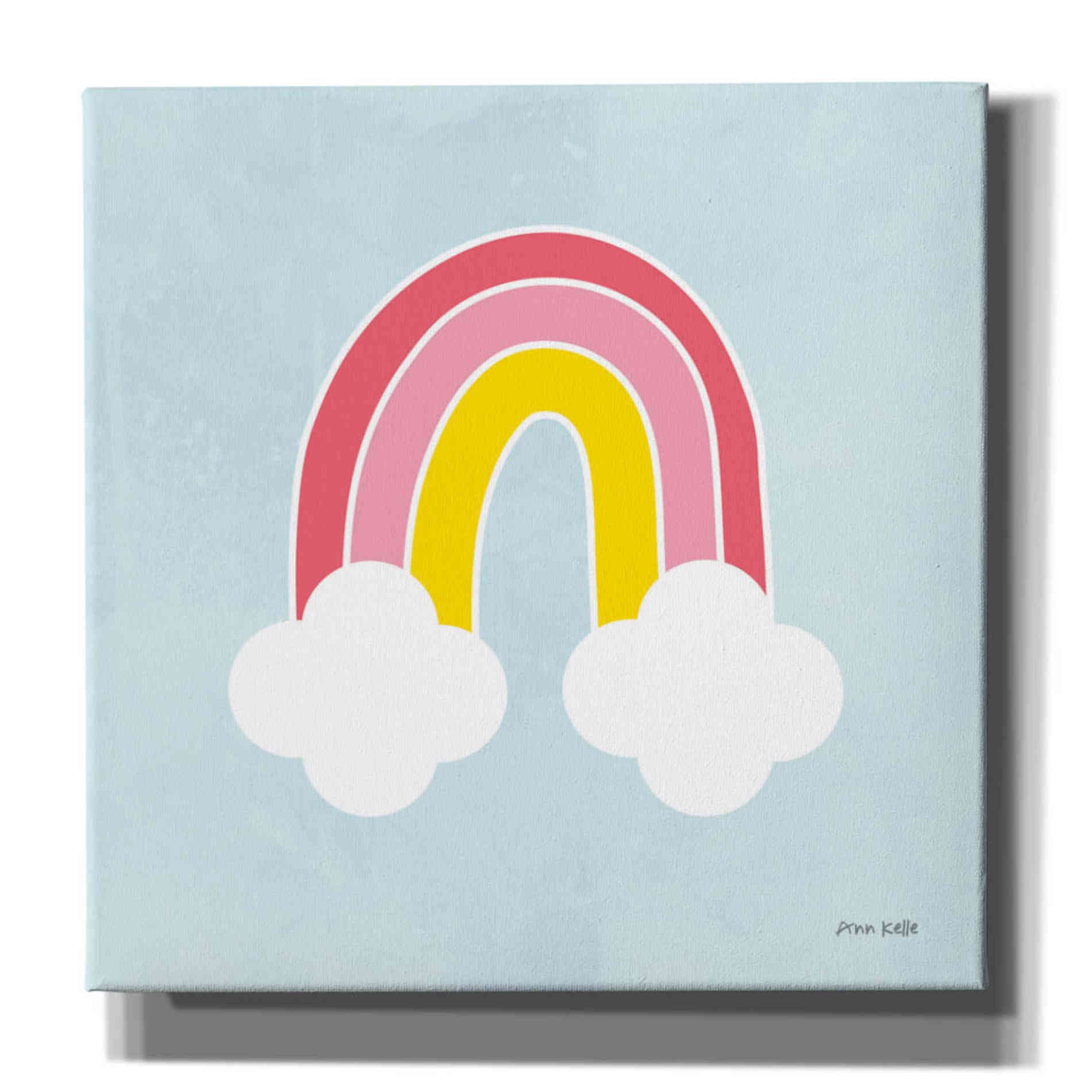 'Her Rainbow' by Ann Kelle Designs, Canvas Wall Art,12x12x1.1x0,18x18x1.1x0,26x26x1.74x0,37x37x1.74x0