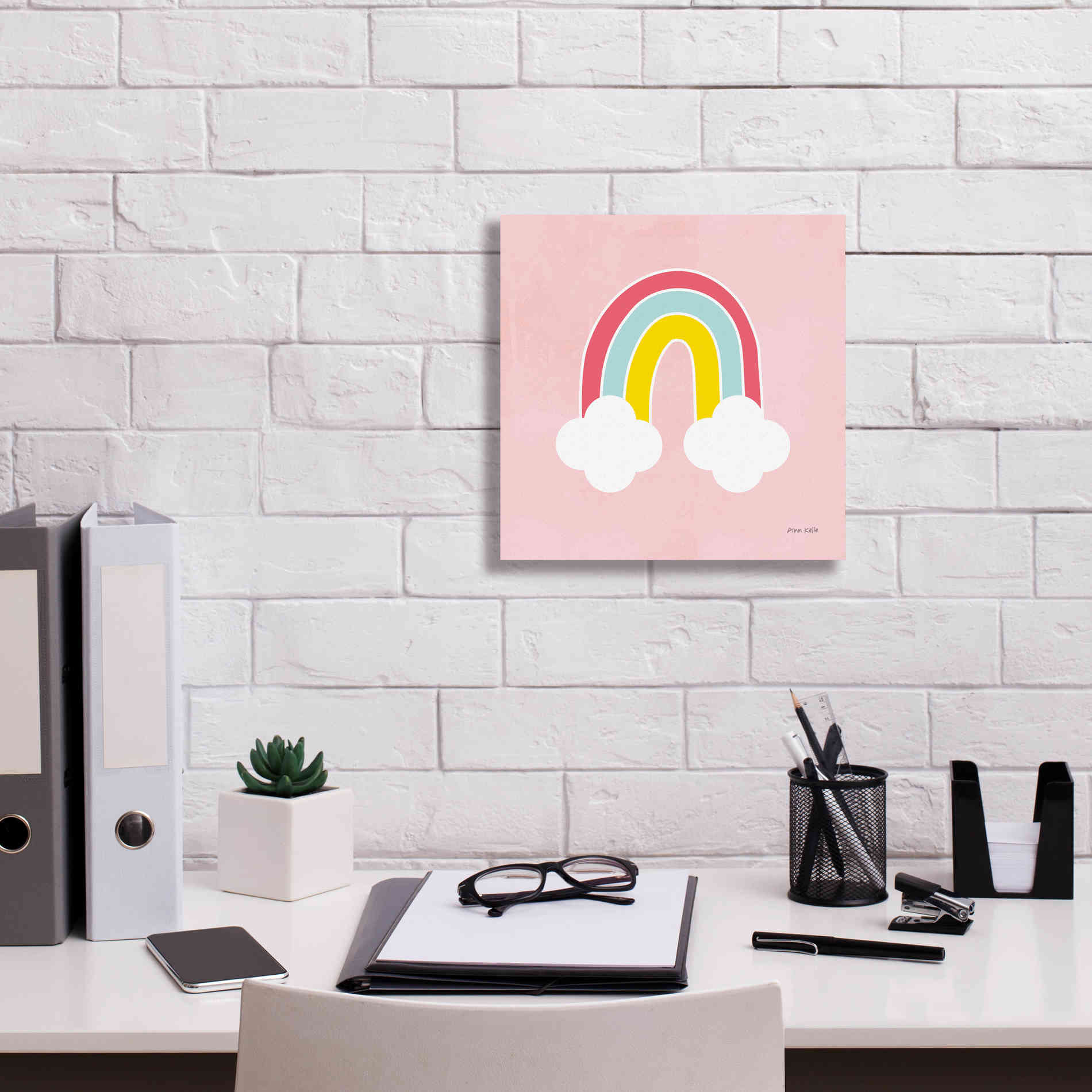 'His Rainbow' by Ann Kelle Designs, Canvas Wall Art,12 x 12