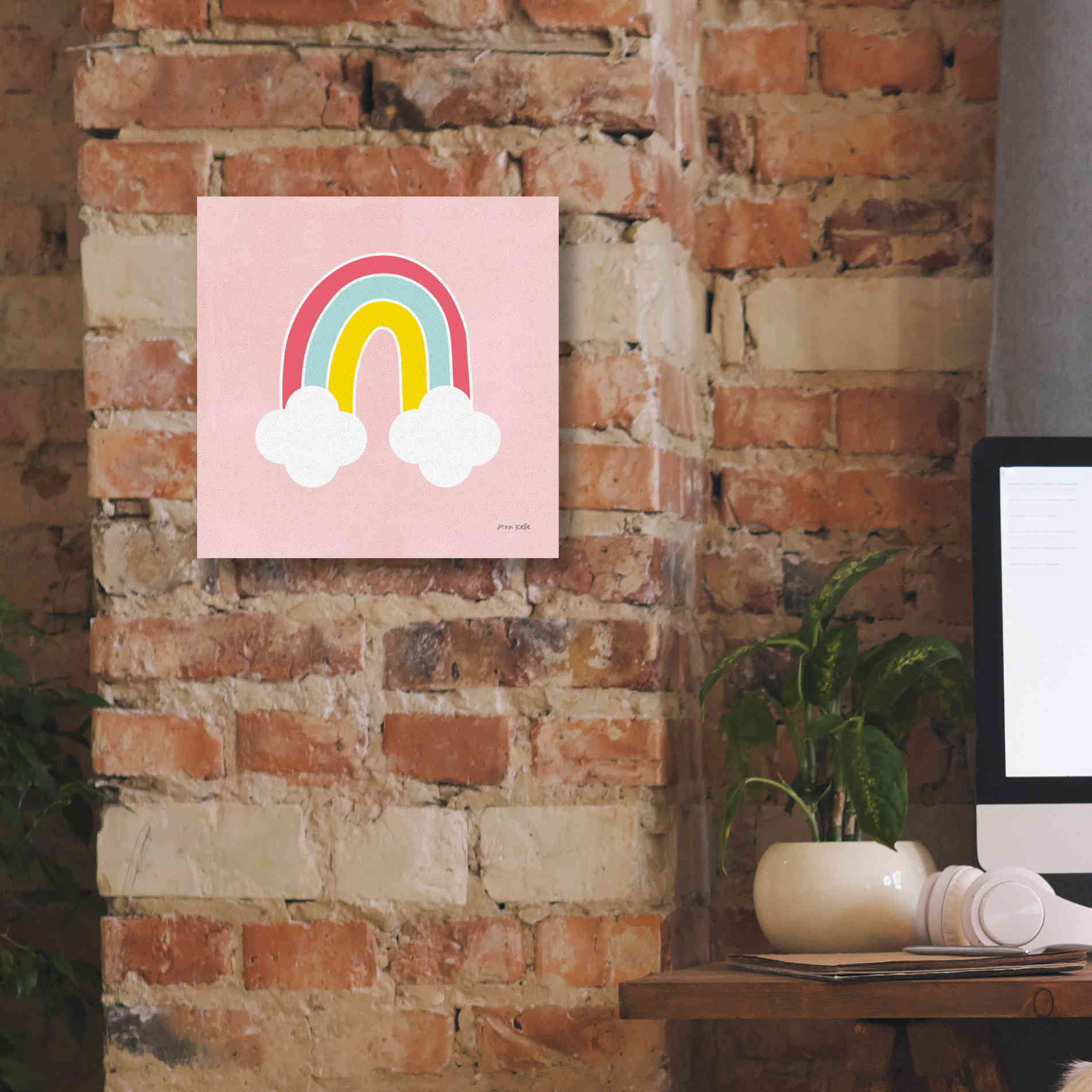 'His Rainbow' by Ann Kelle Designs, Canvas Wall Art,12 x 12