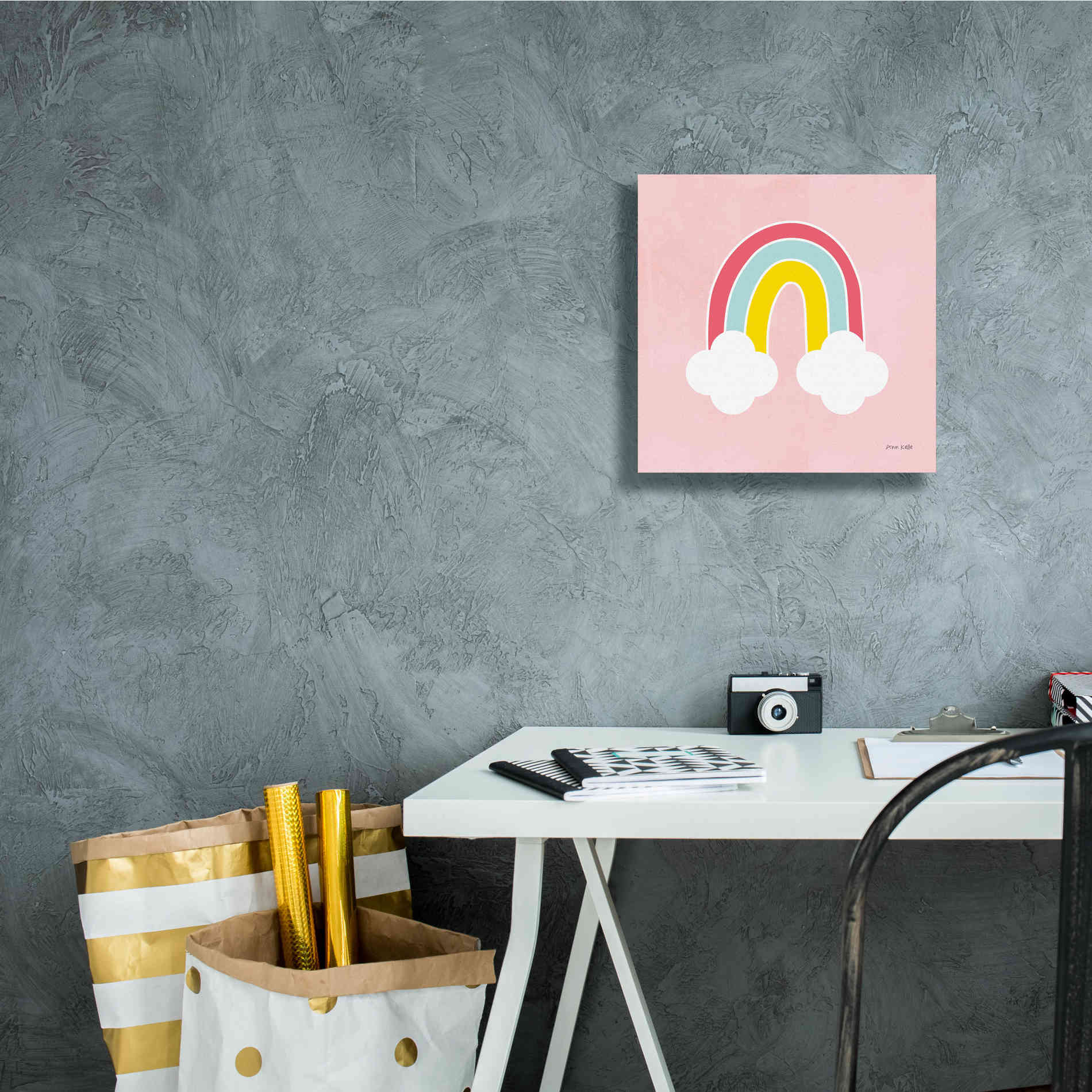 'His Rainbow' by Ann Kelle Designs, Canvas Wall Art,12 x 12