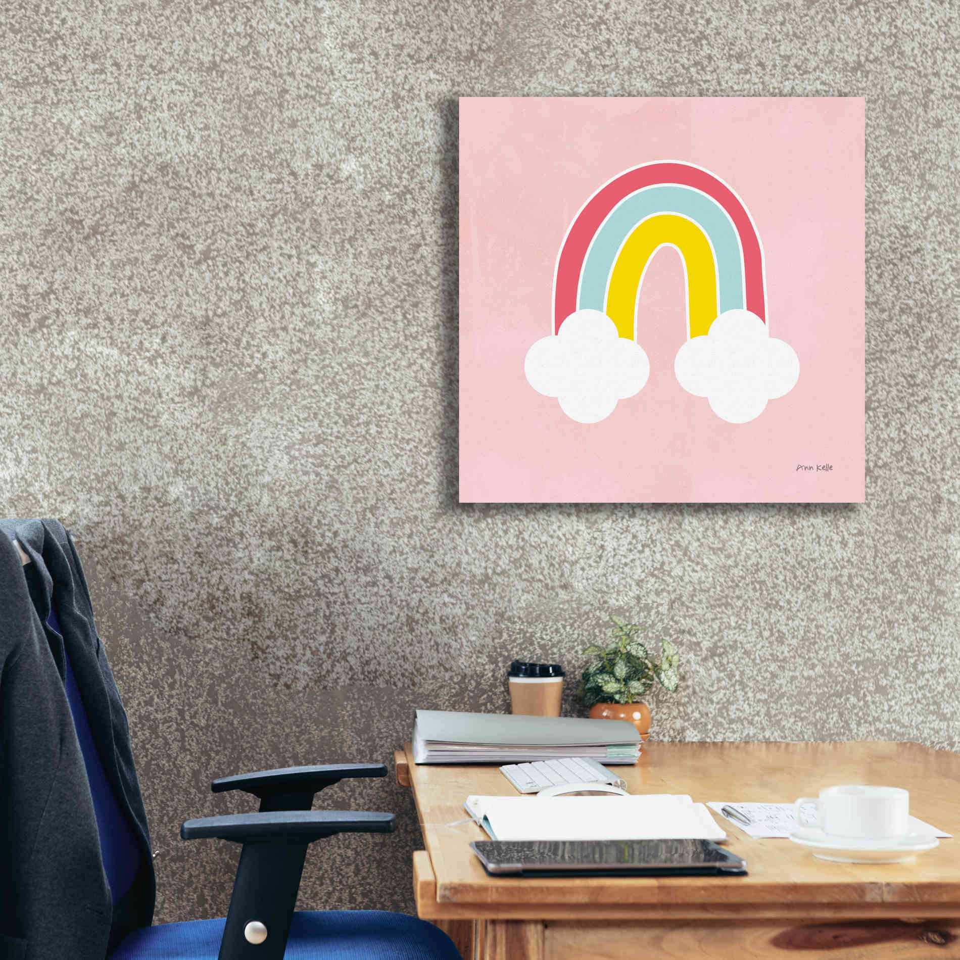 'His Rainbow' by Ann Kelle Designs, Canvas Wall Art,26 x 26