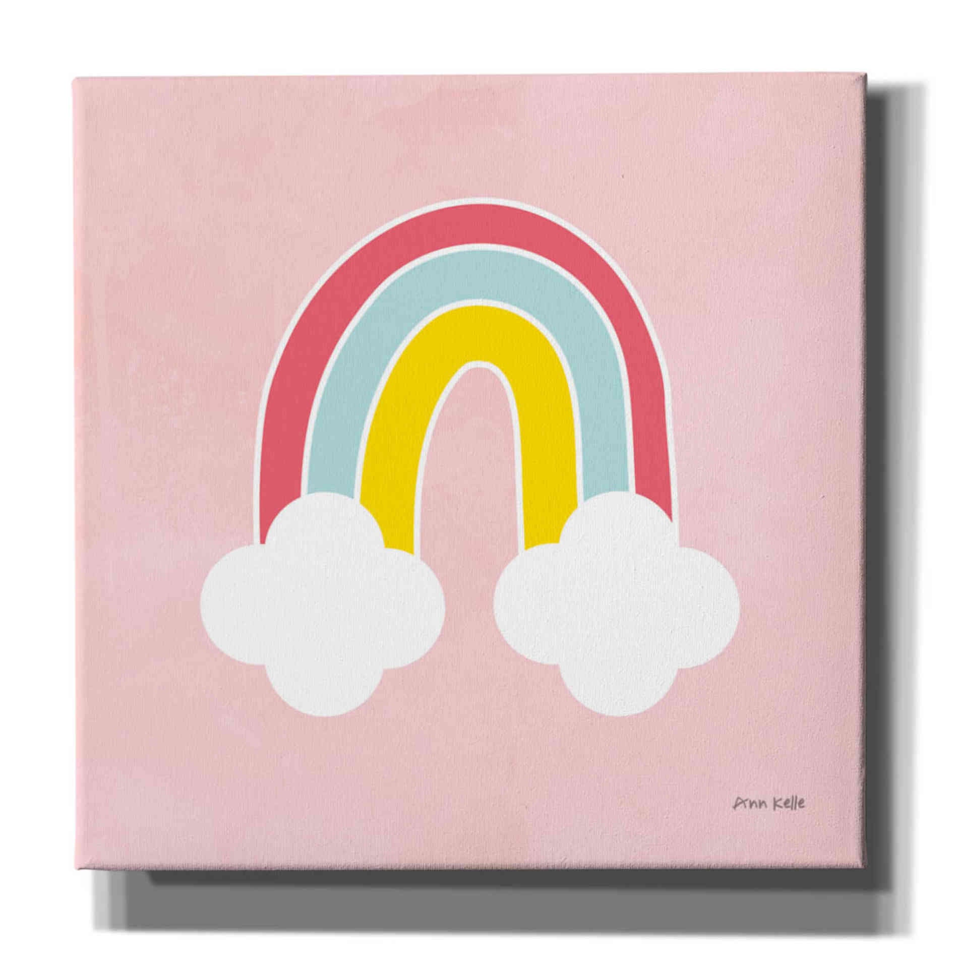 'His Rainbow' by Ann Kelle Designs, Canvas Wall Art,12x12x1.1x0,18x18x1.1x0,26x26x1.74x0,37x37x1.74x0