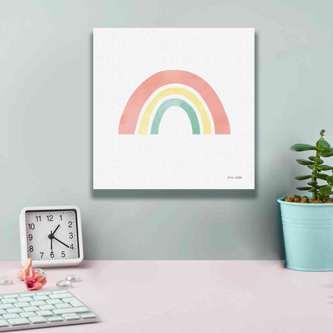 Image of 'Pastel Rainbow I' by Ann Kelle Designs, Canvas Wall Art,12 x 12
