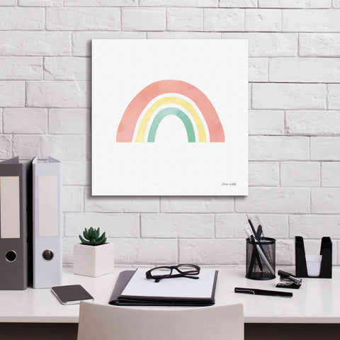 Image of 'Pastel Rainbow I' by Ann Kelle Designs, Canvas Wall Art,18 x 18