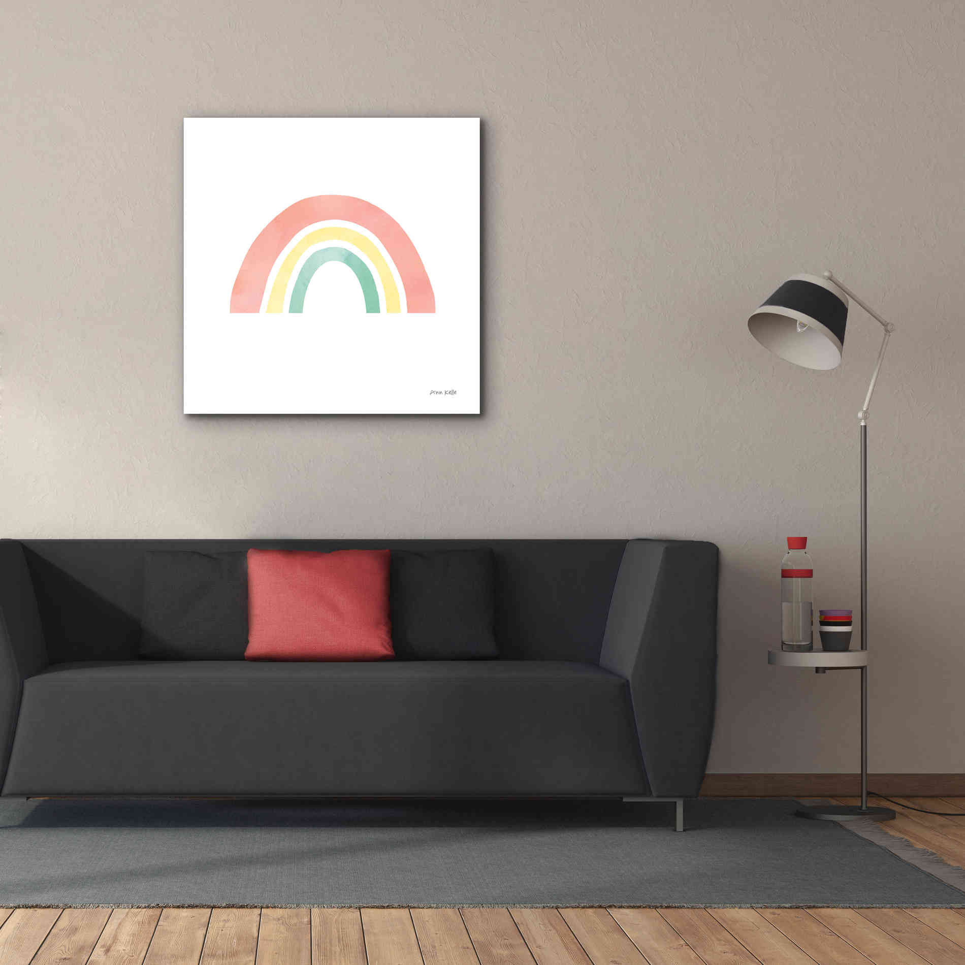 'Pastel Rainbow I' by Ann Kelle Designs, Canvas Wall Art,37 x 37