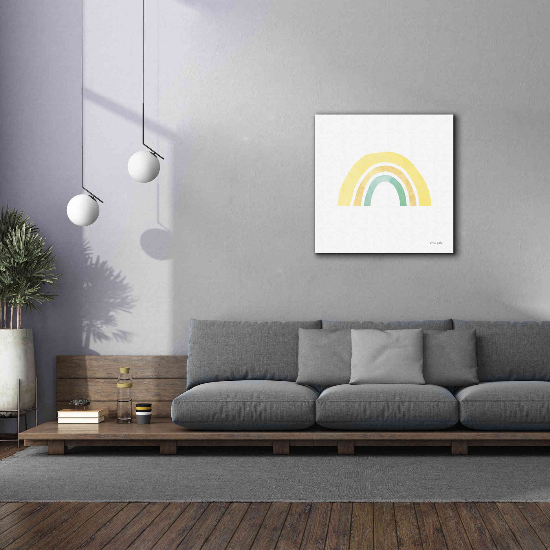 'Pastel Rainbow II' by Ann Kelle Designs, Canvas Wall Art,37 x 37