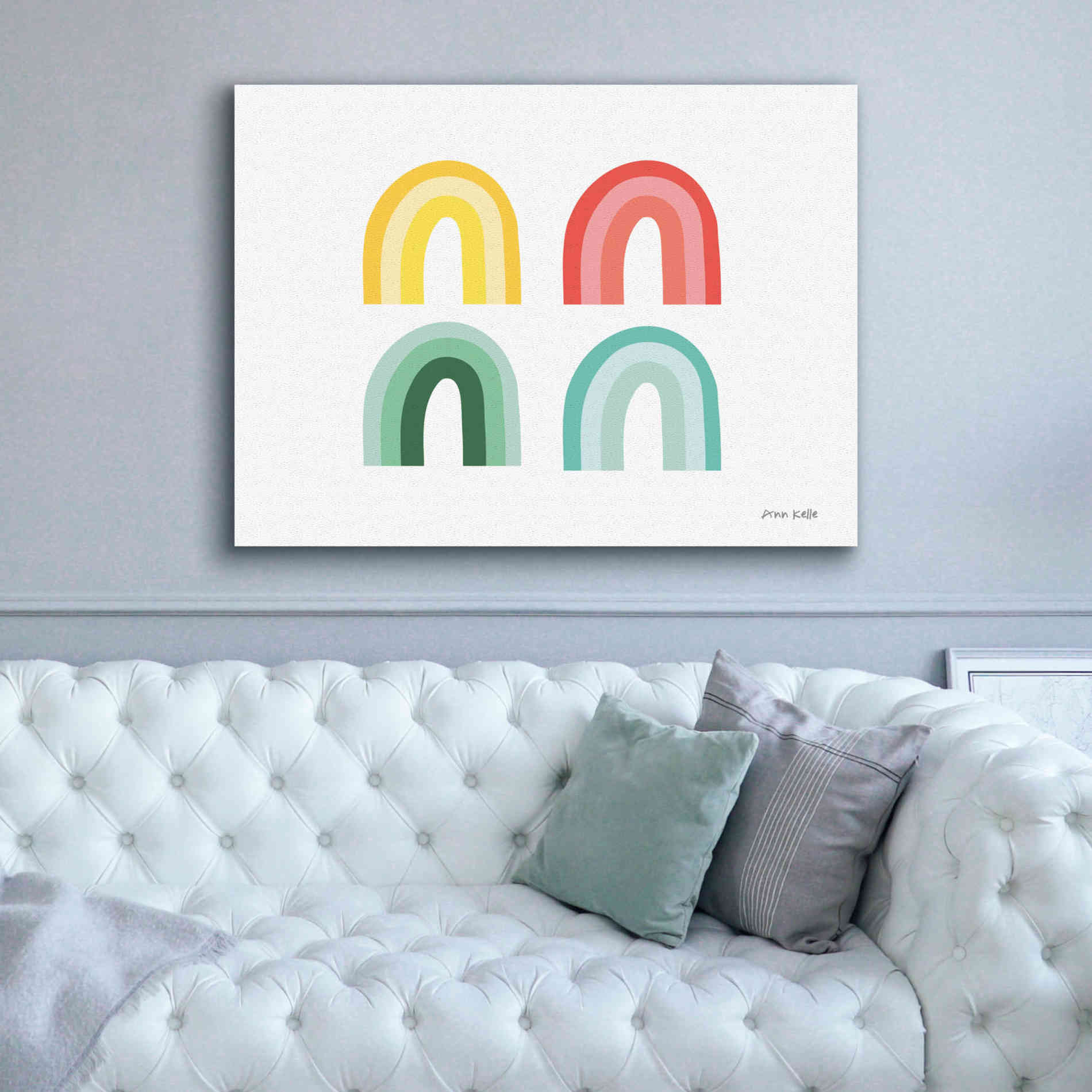 'Rainbow Colors I' by Ann Kelle Designs, Canvas Wall Art,54 x 40