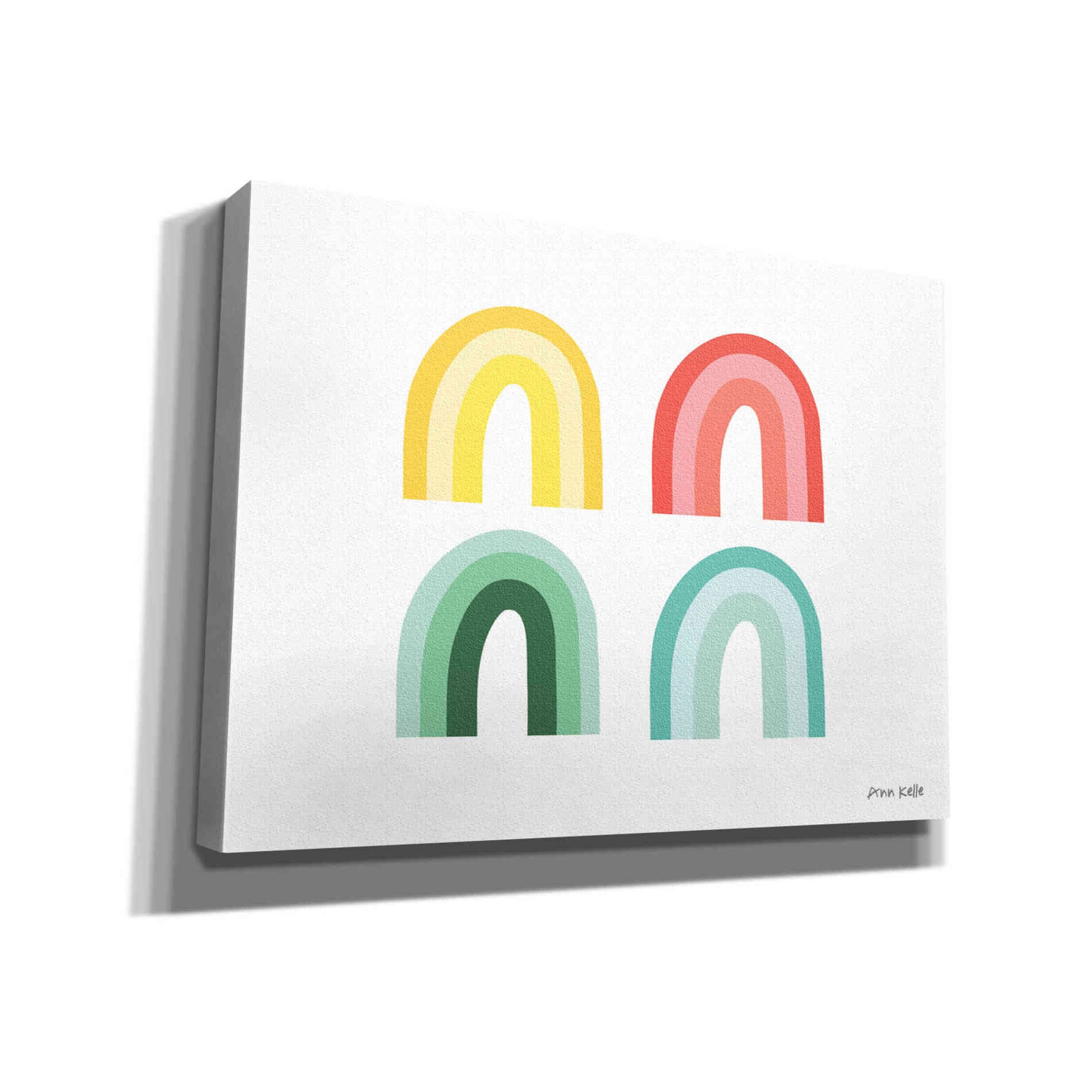 'Rainbow Colors I' by Ann Kelle Designs, Canvas Wall Art,16x12x1.1x0,26x18x1.1x0,34x26x1.74x0,54x40x1.74x0