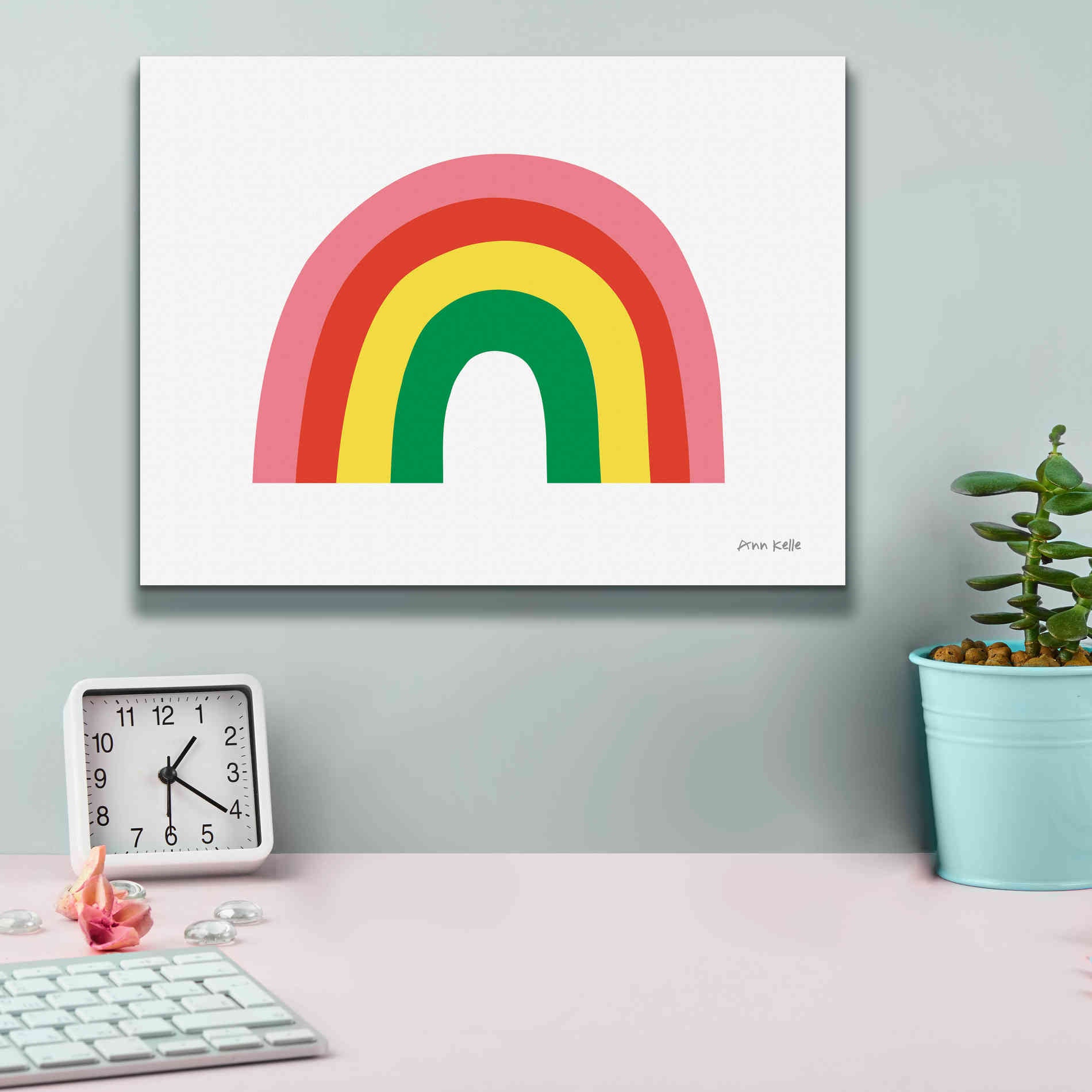 'Rainbow I' by Ann Kelle Designs, Canvas Wall Art,16 x 12