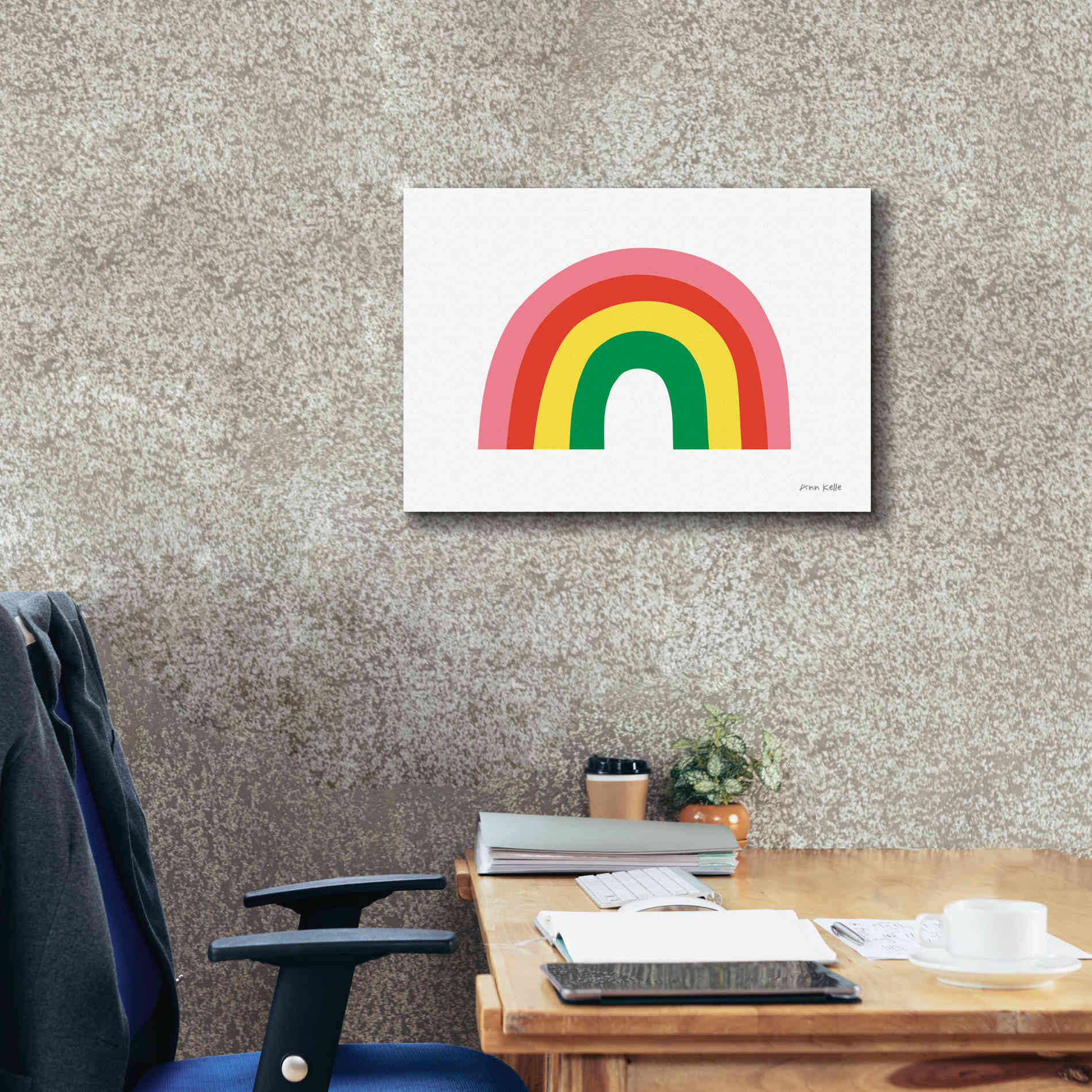 'Rainbow I' by Ann Kelle Designs, Canvas Wall Art,26 x 18