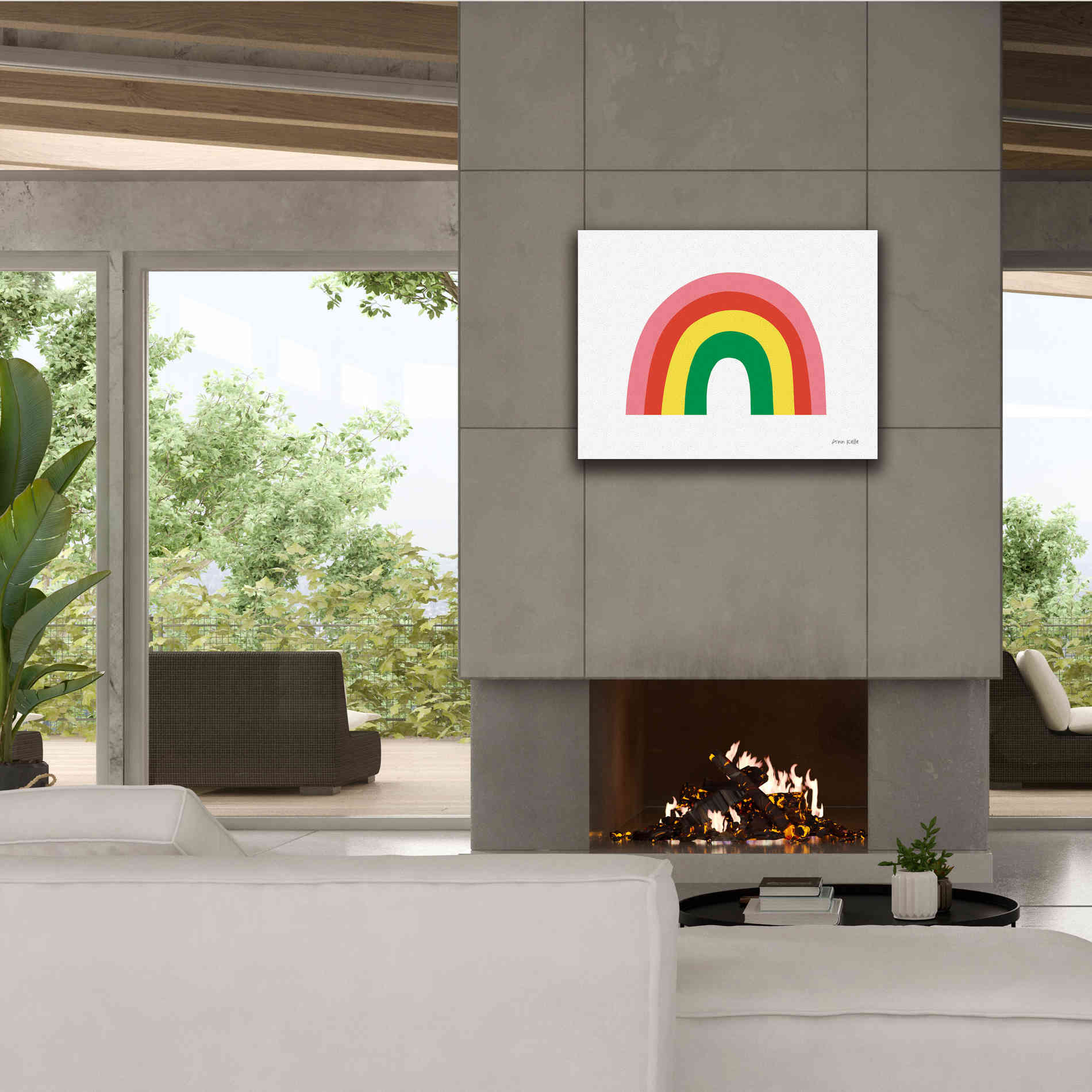 'Rainbow I' by Ann Kelle Designs, Canvas Wall Art,34 x 26