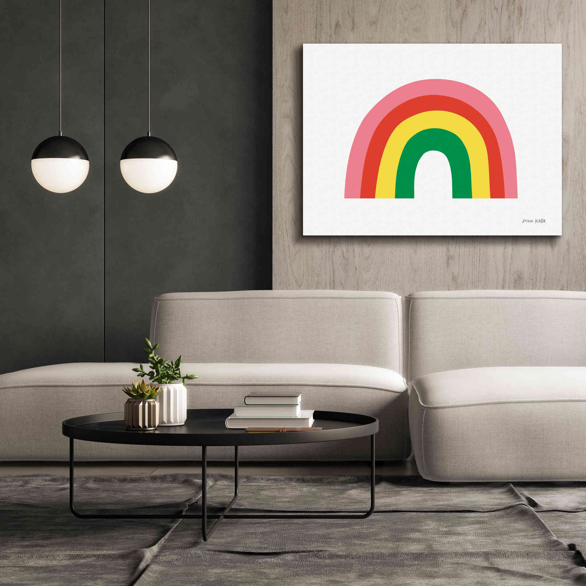 'Rainbow I' by Ann Kelle Designs, Canvas Wall Art,54 x 40