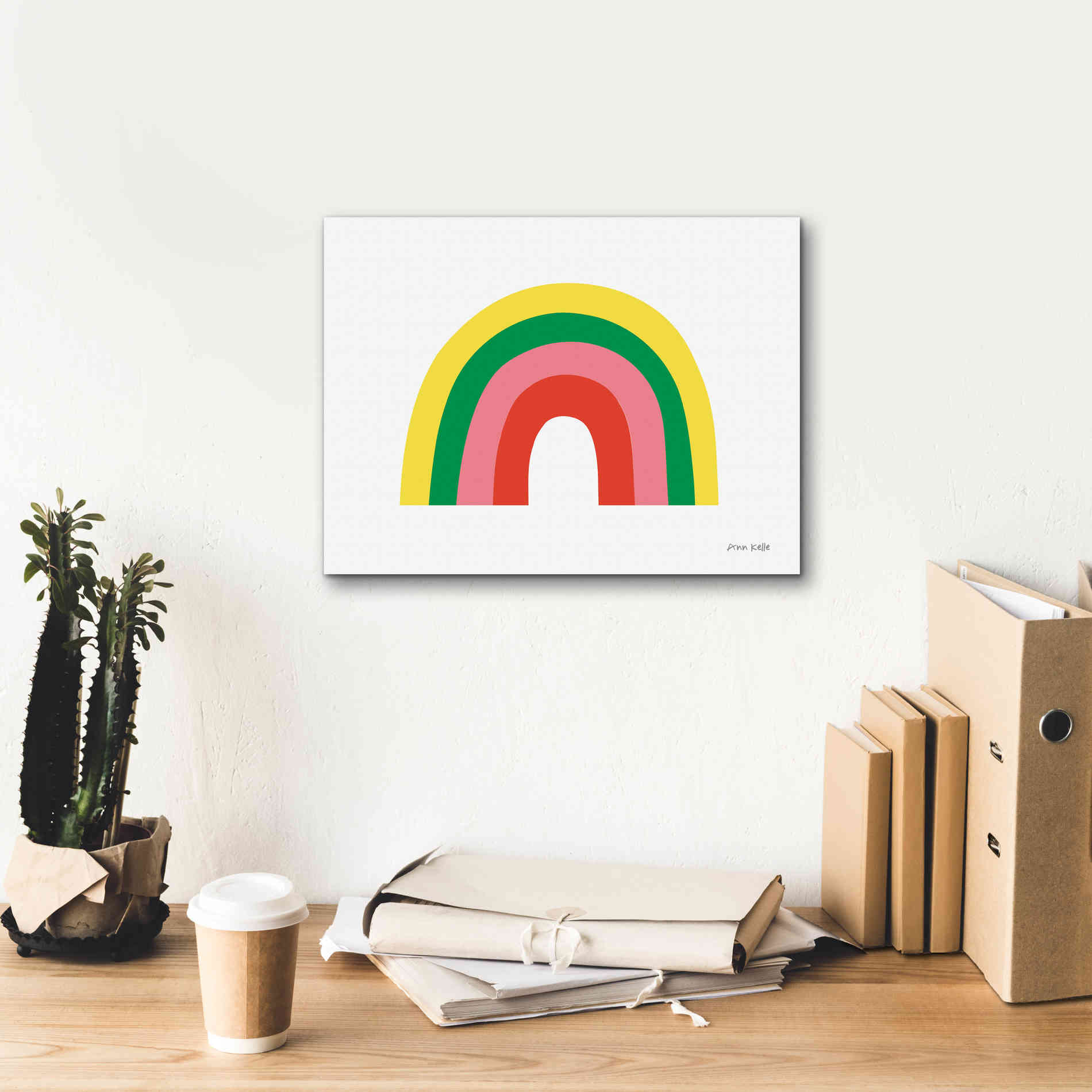'Rainbow II' by Ann Kelle Designs, Canvas Wall Art,16 x 12
